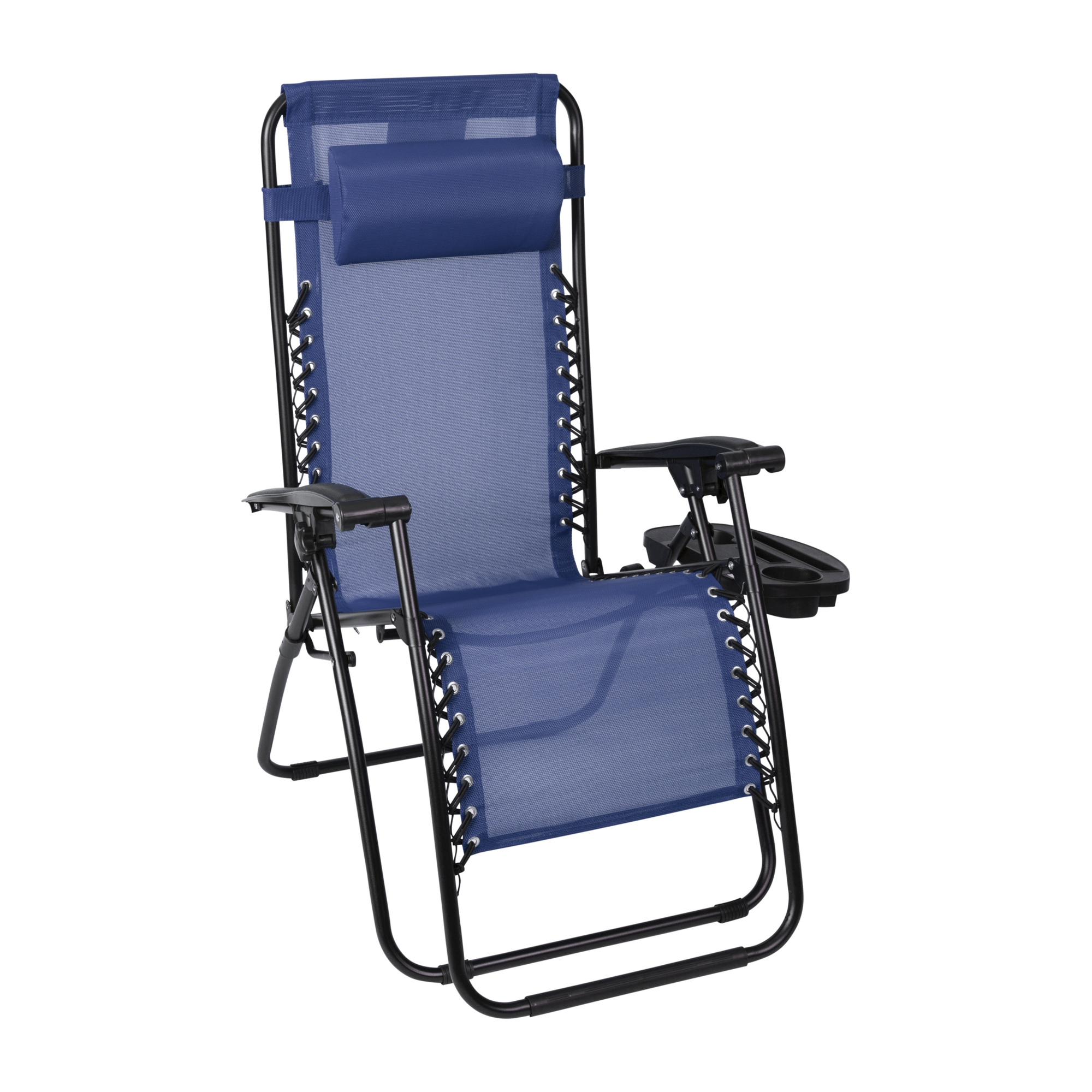 Flash Furniture, 2PK Navy Mesh Zero Gravity Lounge Chair, Primary Color Blue, Material Steel, Width 25.5 in, Model 2GM103122SSNV