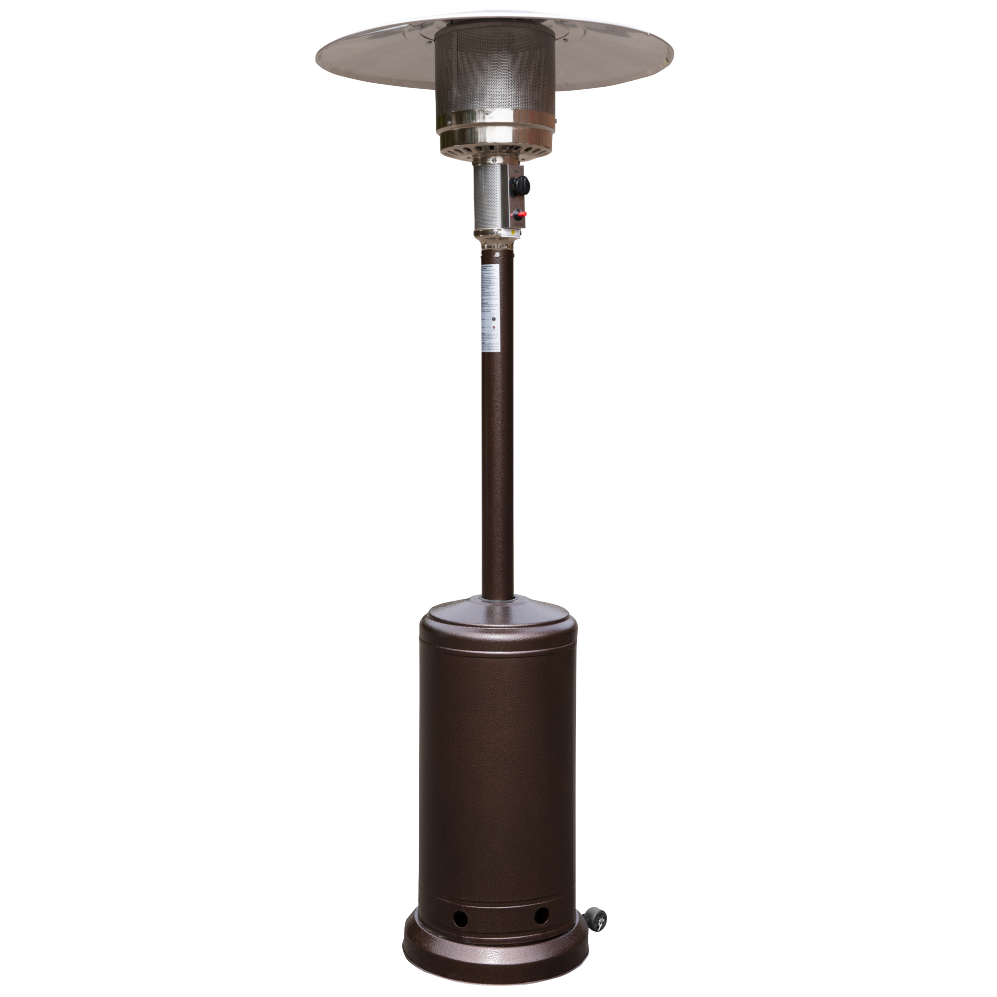 Flash Furniture, Round Outdoor Patio Heater - Bronze -7.5ft. Tall, Fuel Type Propane, Material Stainless Steel, Model NANHSSAGHBR