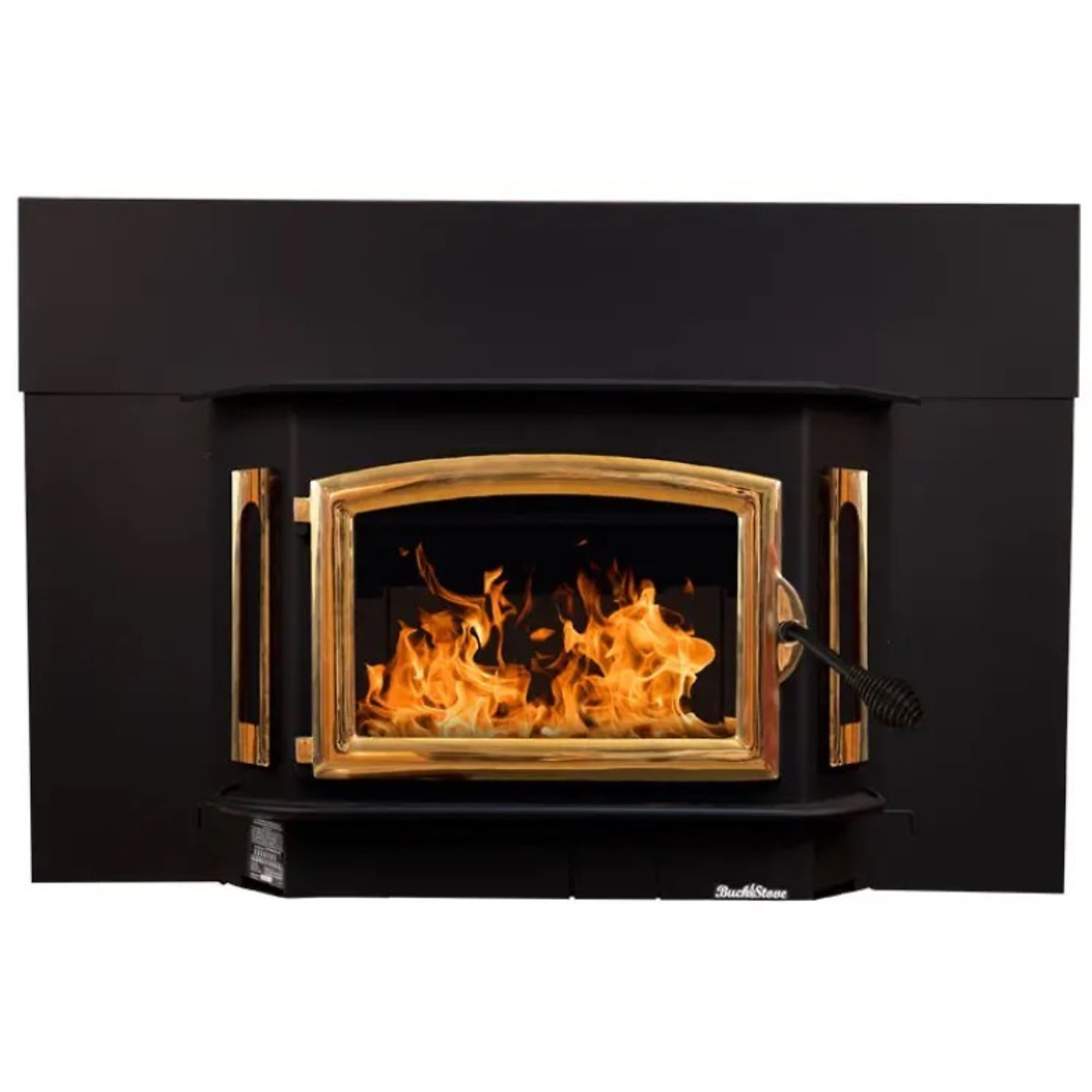 Buck, Wood Burning Insert with Gold door and Blower, Heat Output 59500 Btu/hour, Heating Capability 2700 ftÂ², Model FP 81GSI
