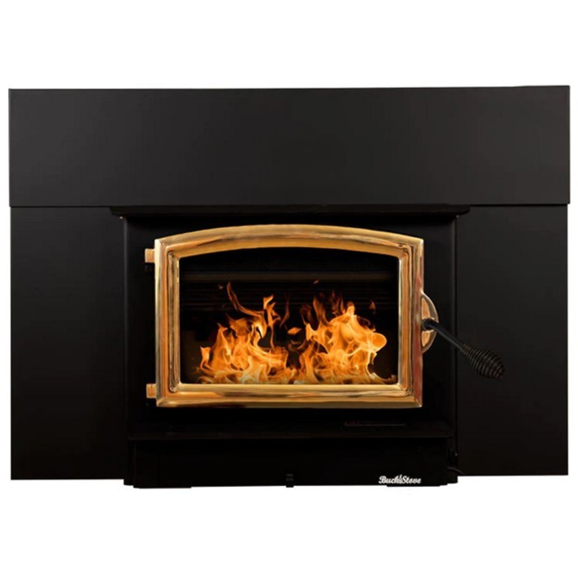 Buck, Wood Burning Insert with Gold Door and Blower, Heat Output 52400 Btu/hour, Heating Capability 2600 ftÂ², Model FP 74GSI