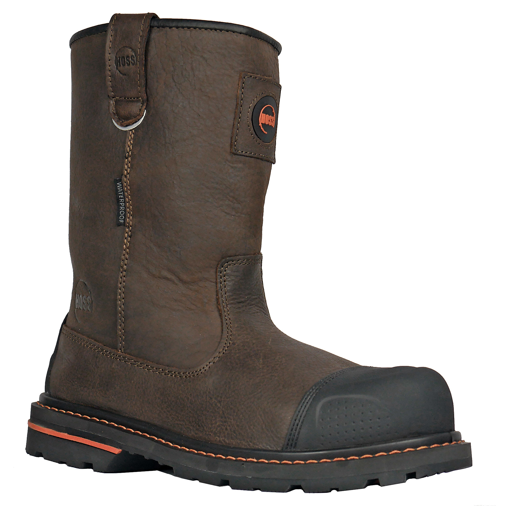 Composite Toe Shank , 10in. Shaft, Leather Upper, Size 8 1/2 Width Extra Extra Wide, Color Brown, Model# - HOSS 90215 8.5 6E