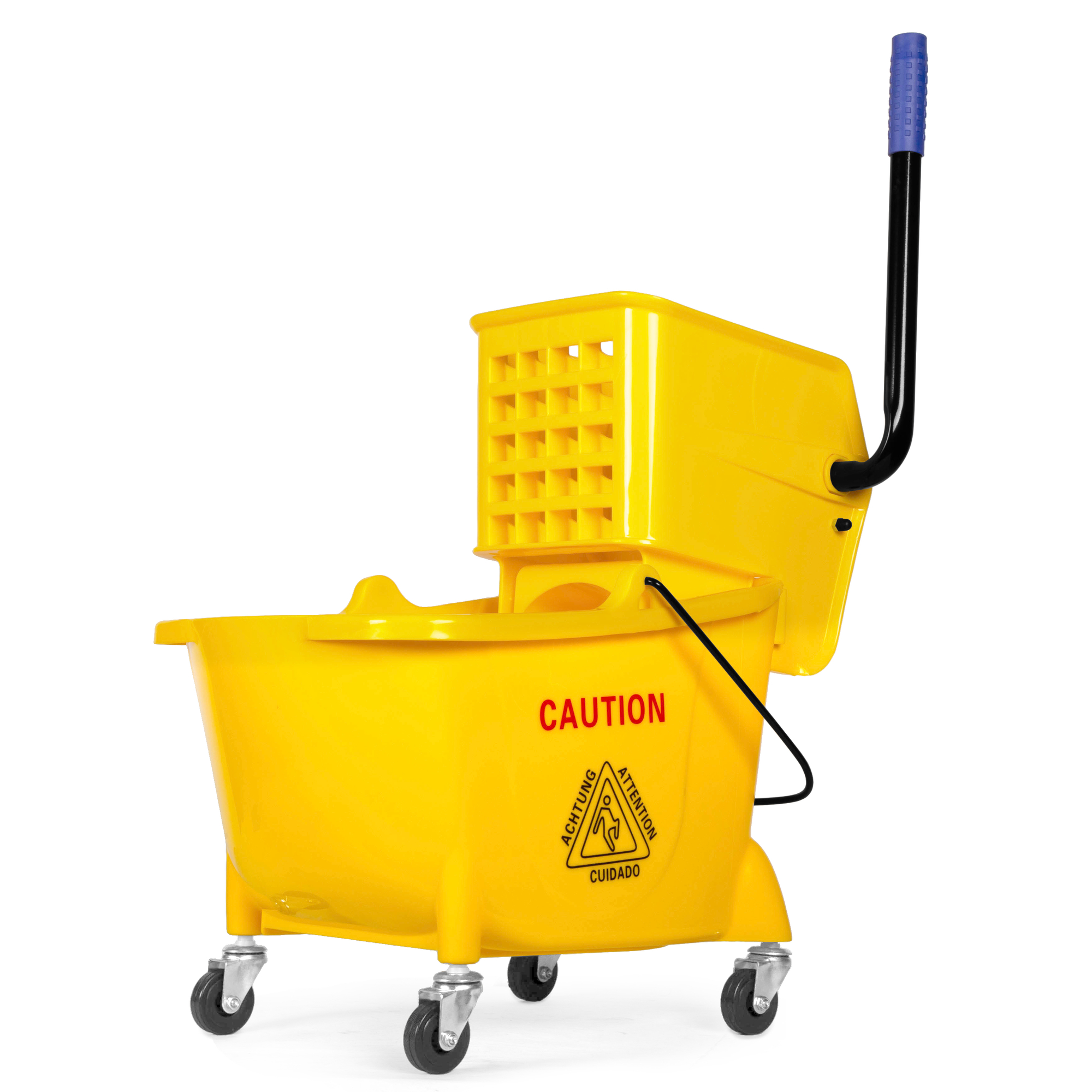 WEN, 26 Quart Rolling Mop Bucket w/ Down Press Wringer, Capacity 6.25 Gal, Model 73034B