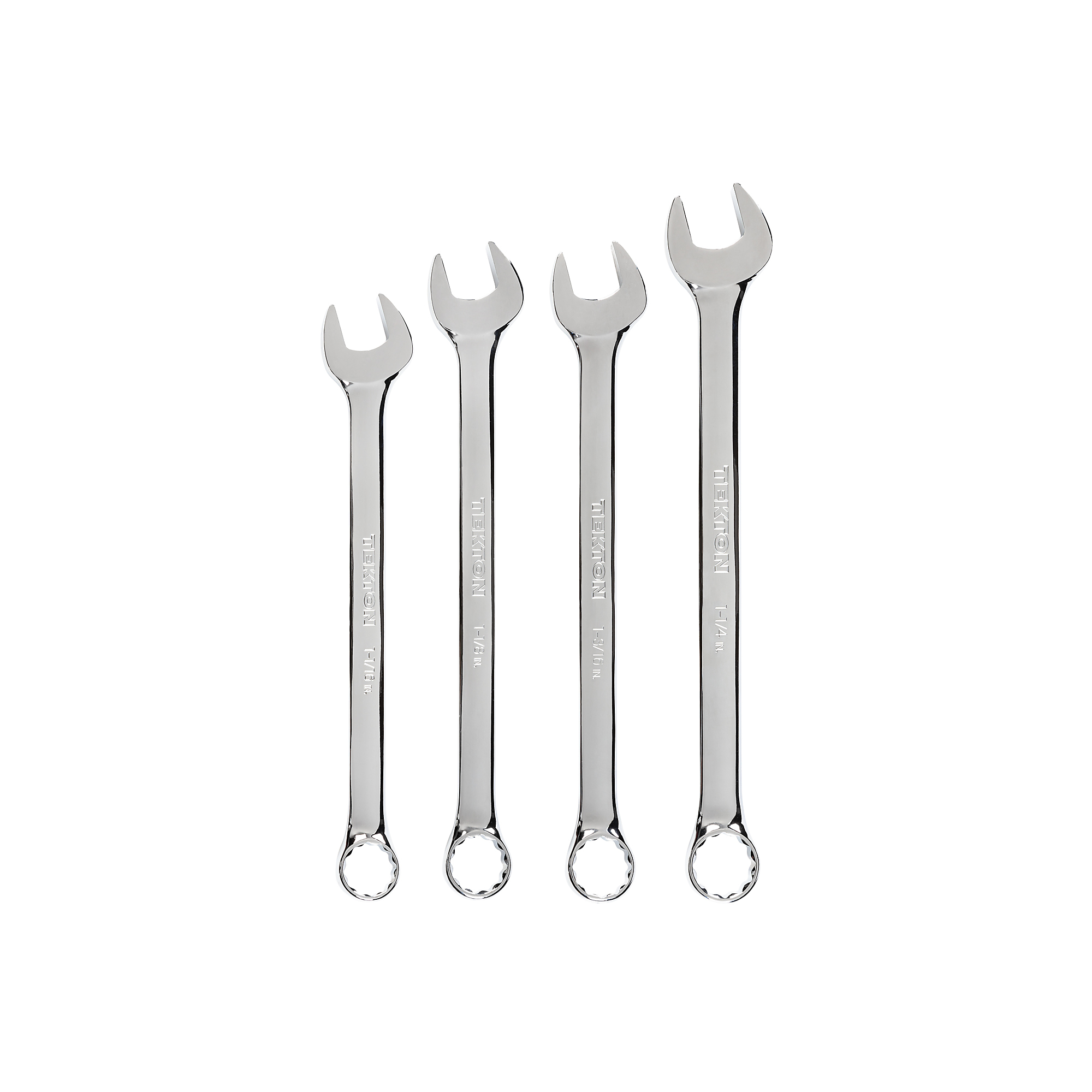 Tekton, 4-Piece Combination Wrench Set (1-1/16 - 1-1/4Inch), Pieces (qty.) 4 Measurement Standard Standard (SAE), Model WCB90103