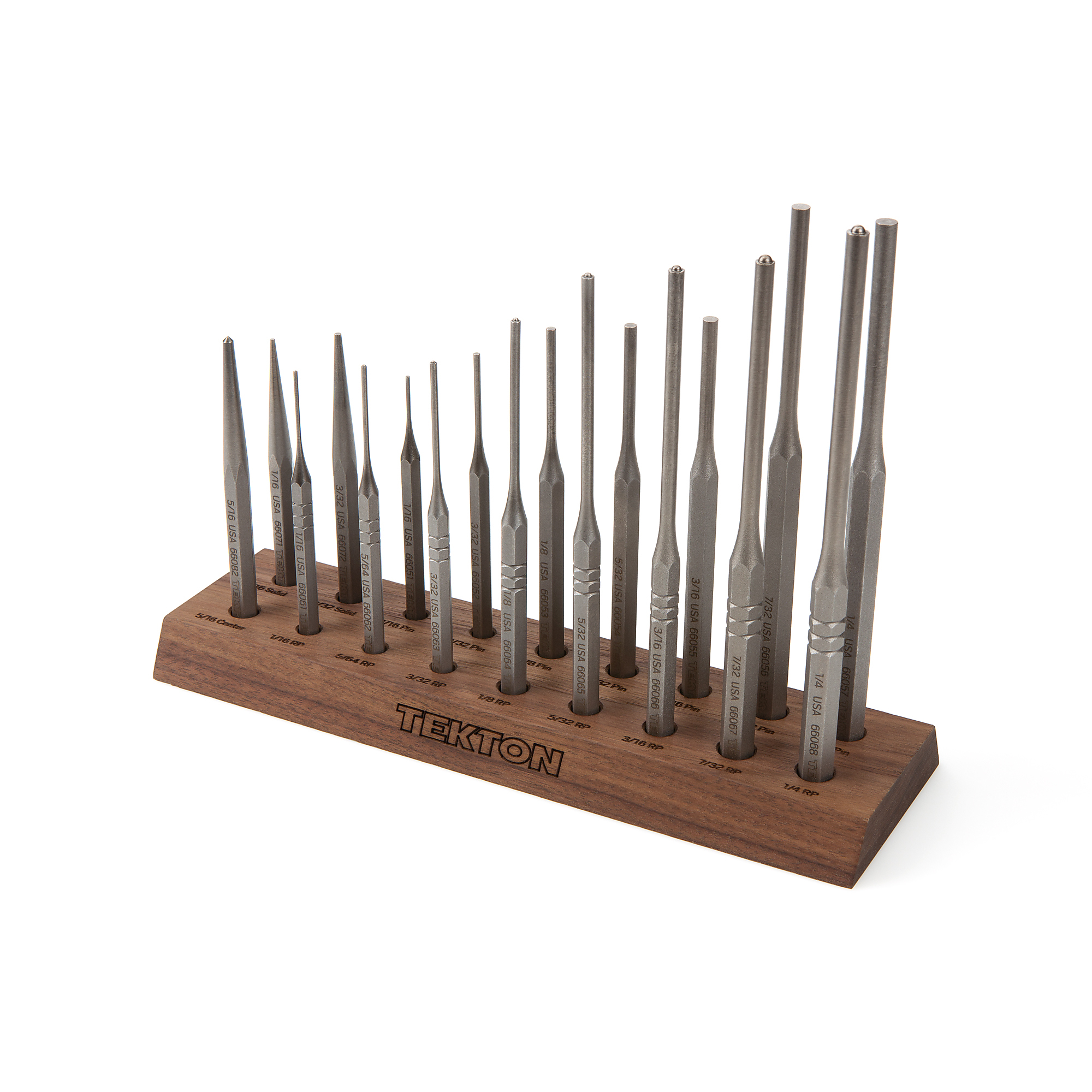Tekton, 18-pc Punch Set with Walnut Block, Product Type Punch, Pieces (qty.) 18 Model 66564