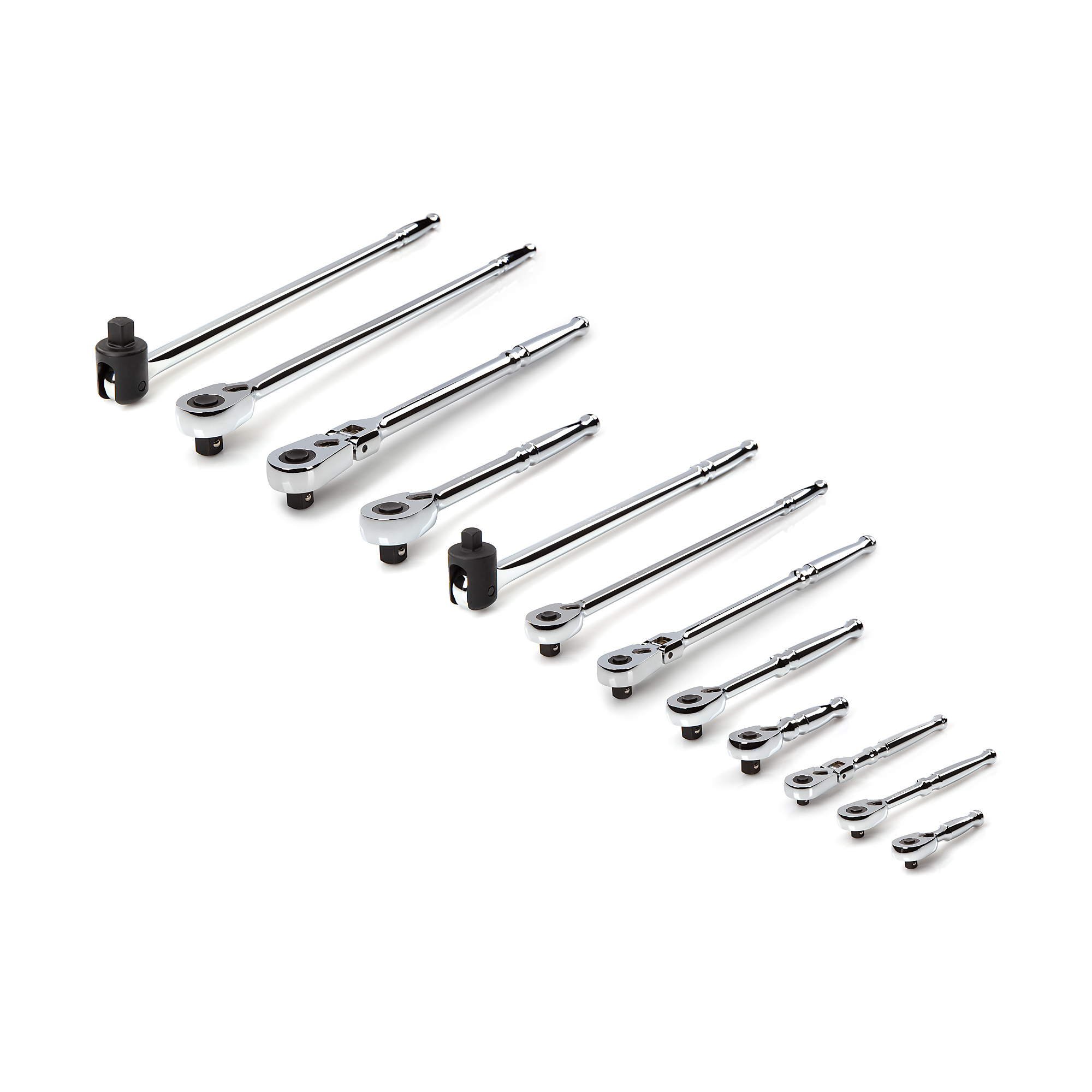 Tekton, 12-pc Ratchets-QR Set, Drive Size Multiple in, Tool Length 0 in, Pieces (qty.) 12 Model SDR99002