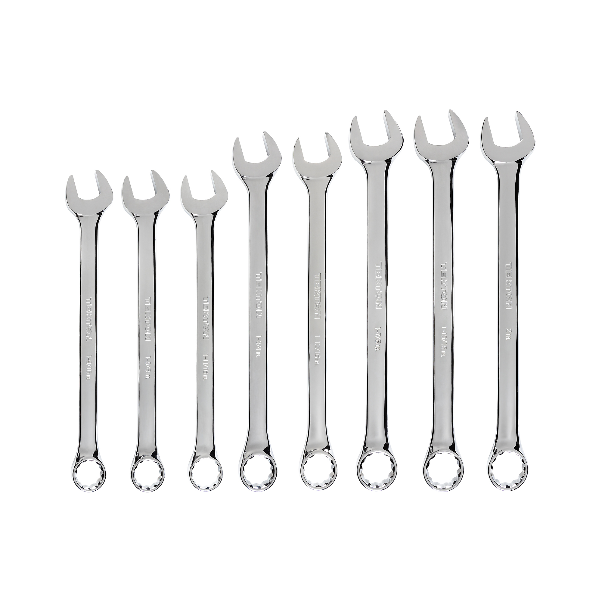 Tekton, 8-Piece Combination Wrench Set (1-9/16 - 2Inch), Pieces (qty.) 8 Measurement Standard Standard (SAE), Model WCB90101