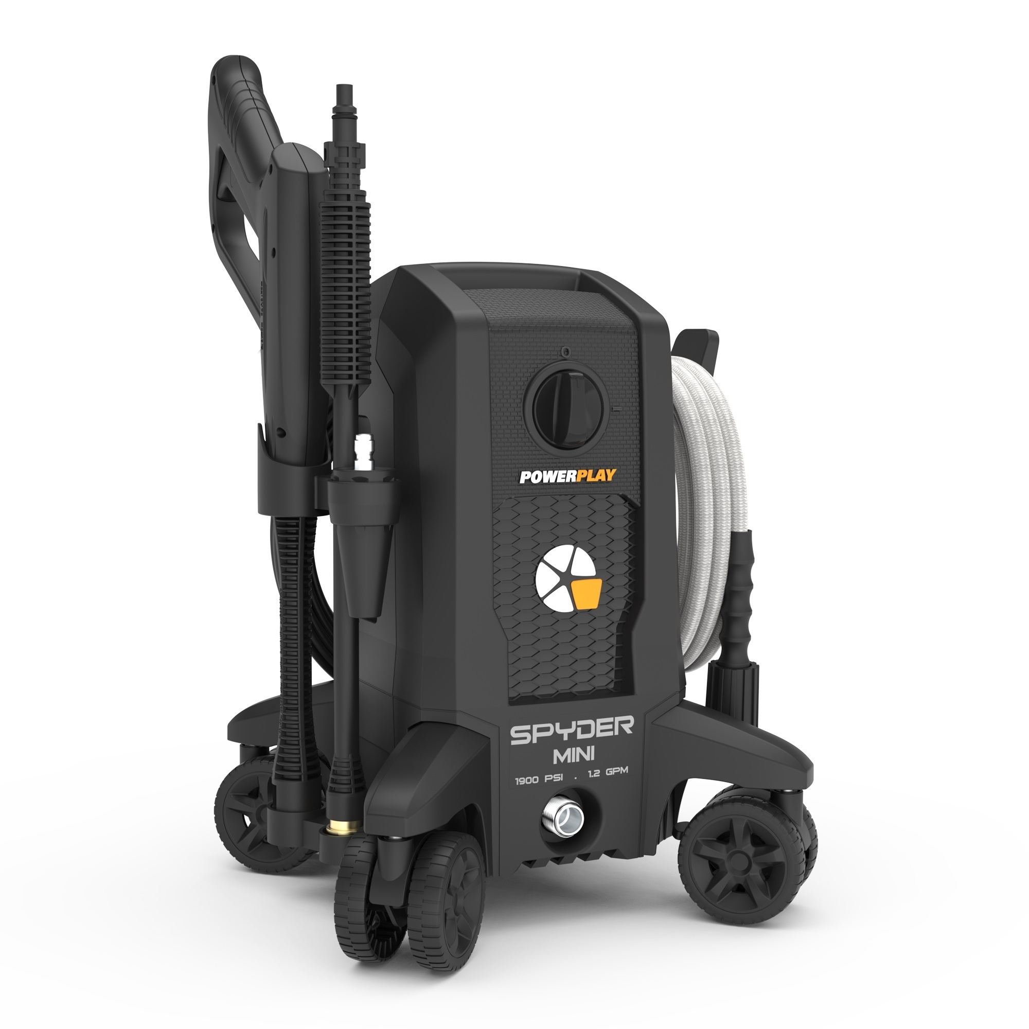 Powerplay, SPYDER Mini 1900PSI Electric Pressure Washer, Pressure 1900 PSI, Flow 1.2 GPM, Volts 120 Model SPYM1900V