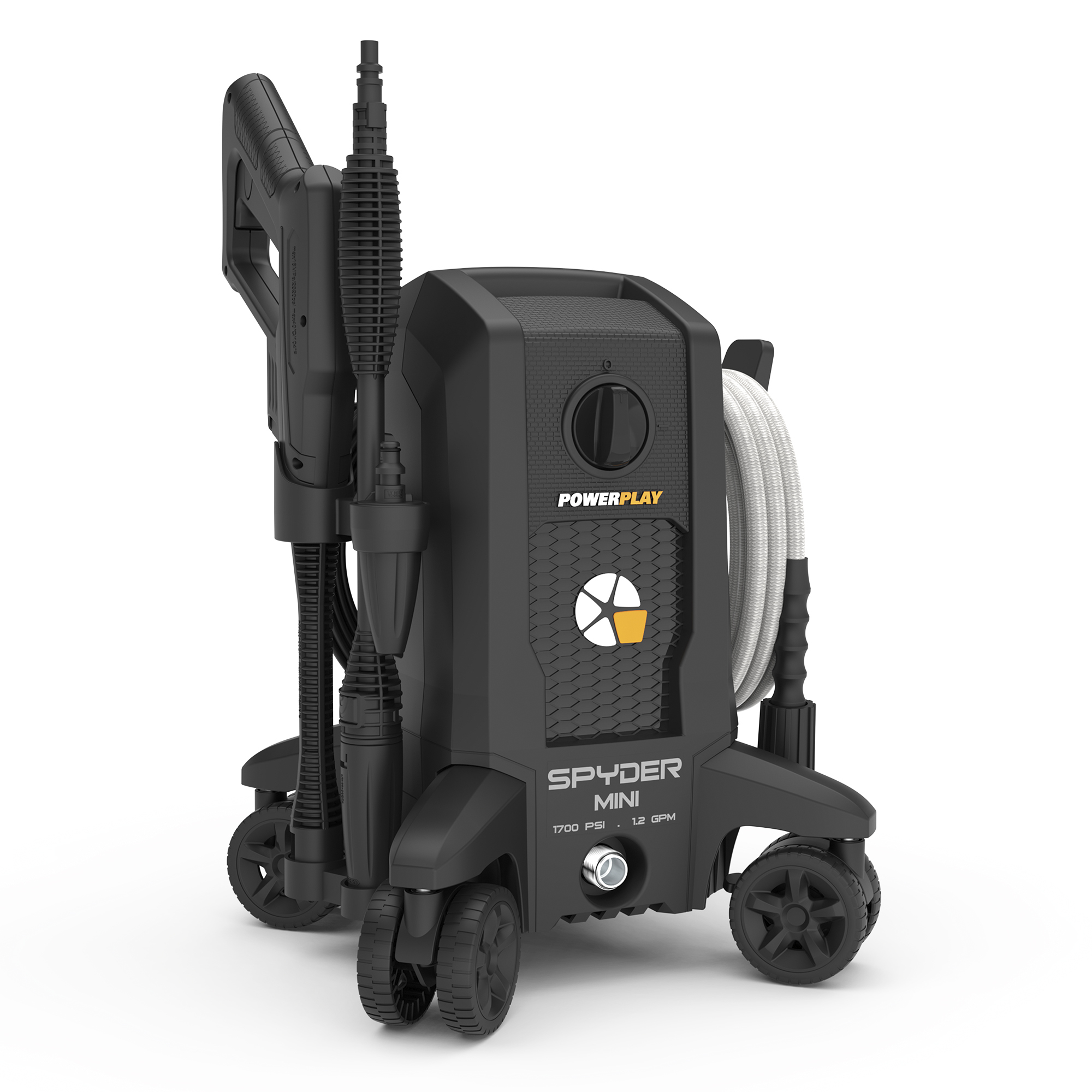 Powerplay, SPYDER Mini 1700PSI Electric Pressure Washer, Pressure 1700 PSI, Flow 1.2 GPM, Volts 120 Model SPYM1700V