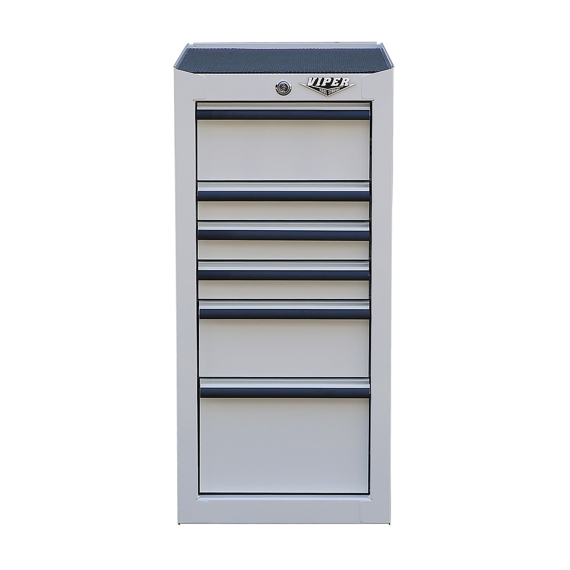 Viper Tool Storage, 6-Drawer Steel Side Cabinet, White, Width 16 in, Height 34.38 in, Color White, Model V1606SCWH