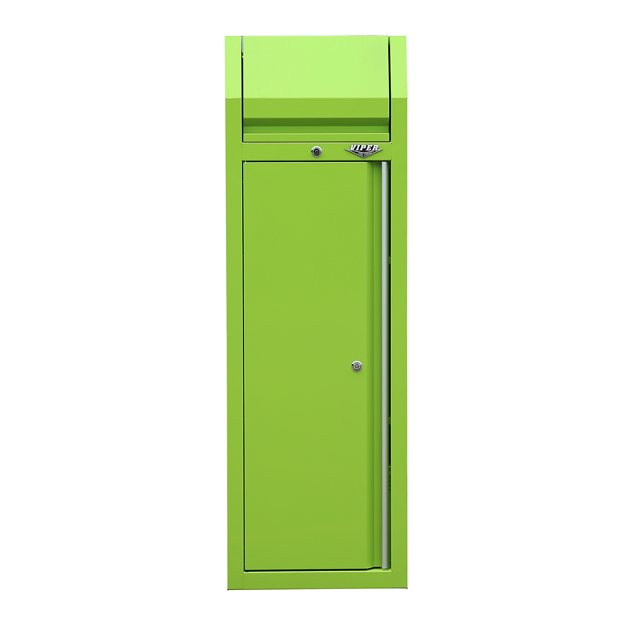Viper Tool Storage, 3-Shelf Steel Side Locker, Lime Green, Width 19.63 in, Height 67 in, Color Lime, Model V2003SLLG