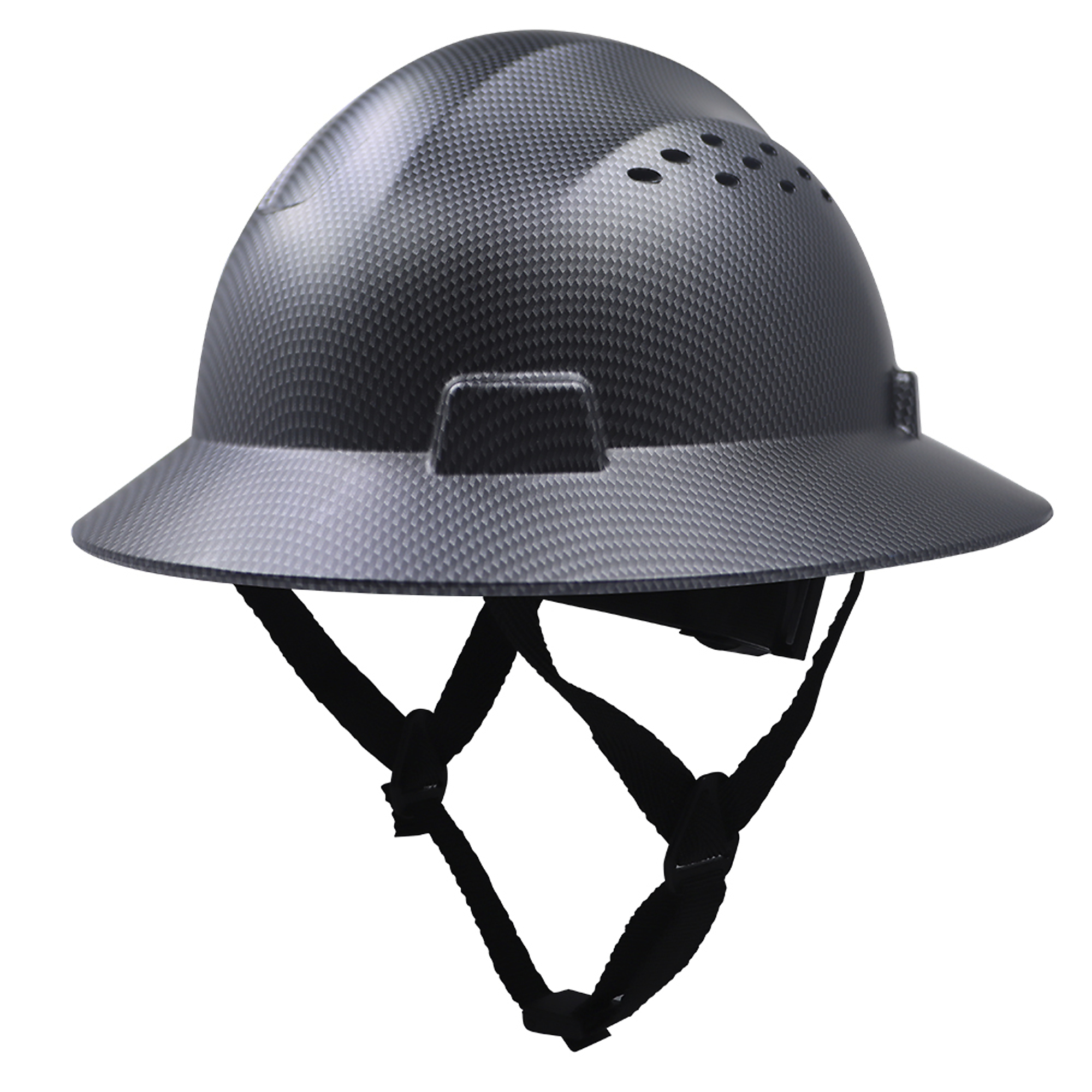 General Electric, BLACK CARBON FIBER FULL BRIM HARD HAT VENTED, Size One Size, Color Black Carbon Fiber, Hat Style Full Brim, Model GH328CB