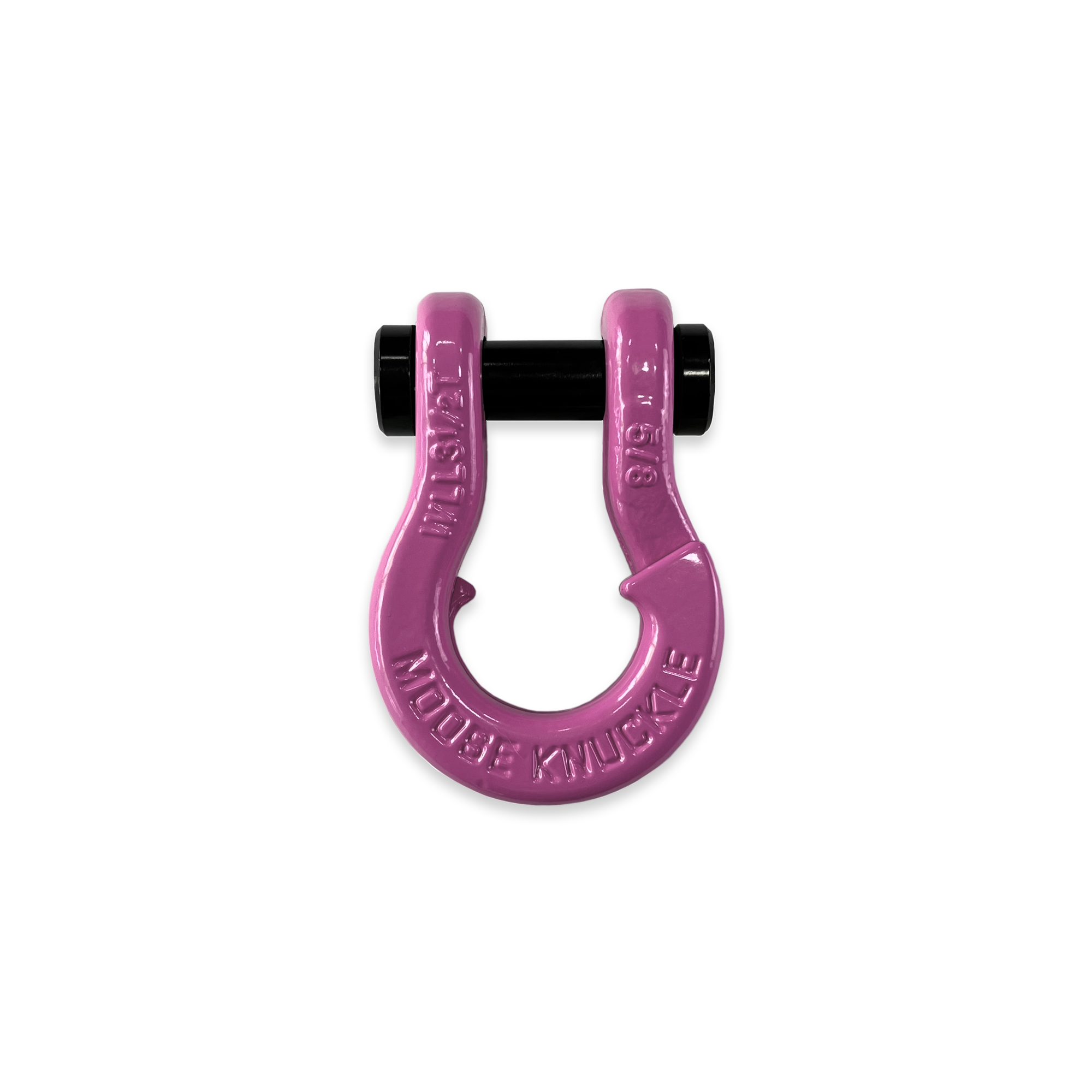 Moose Knuckle Offroad, 5/8 Recovery Towing Split Shackle Pretty Pink, Working Load Limit 7000 lb, Model FN000025-010