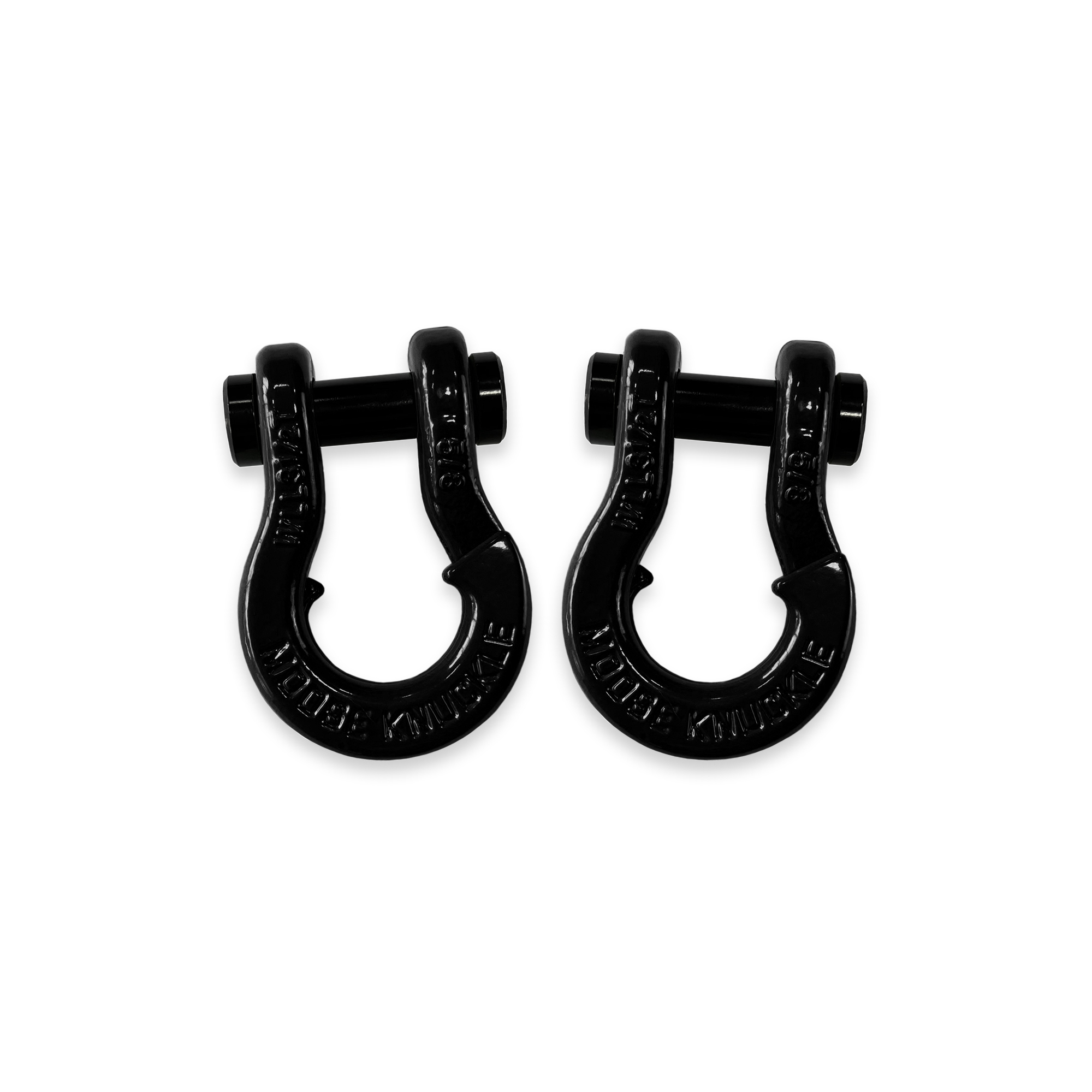 Moose Knuckle Offroad, 5/8 Recovery Split Shackle Black Hole / Black Hole, Working Load Limit 7000 lb, Model FN000025-014