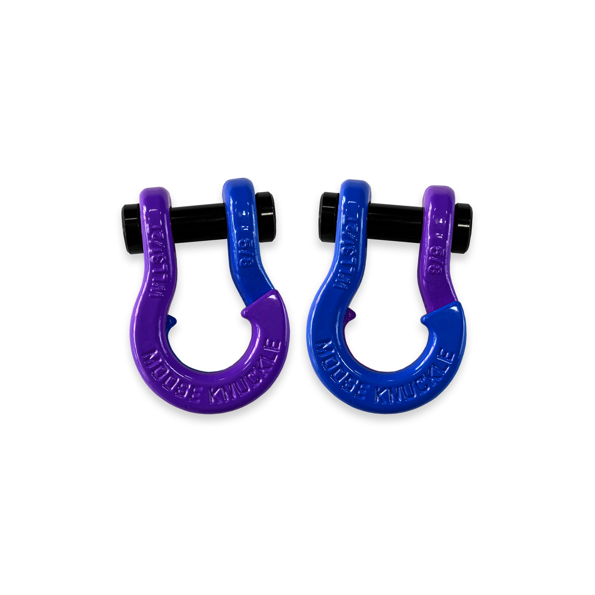 Moose Knuckle Offroad, 5/8 Recovery Split Shackle Grape Escape / Blue Balls, Working Load Limit 7000 lb, Model FN000025-057