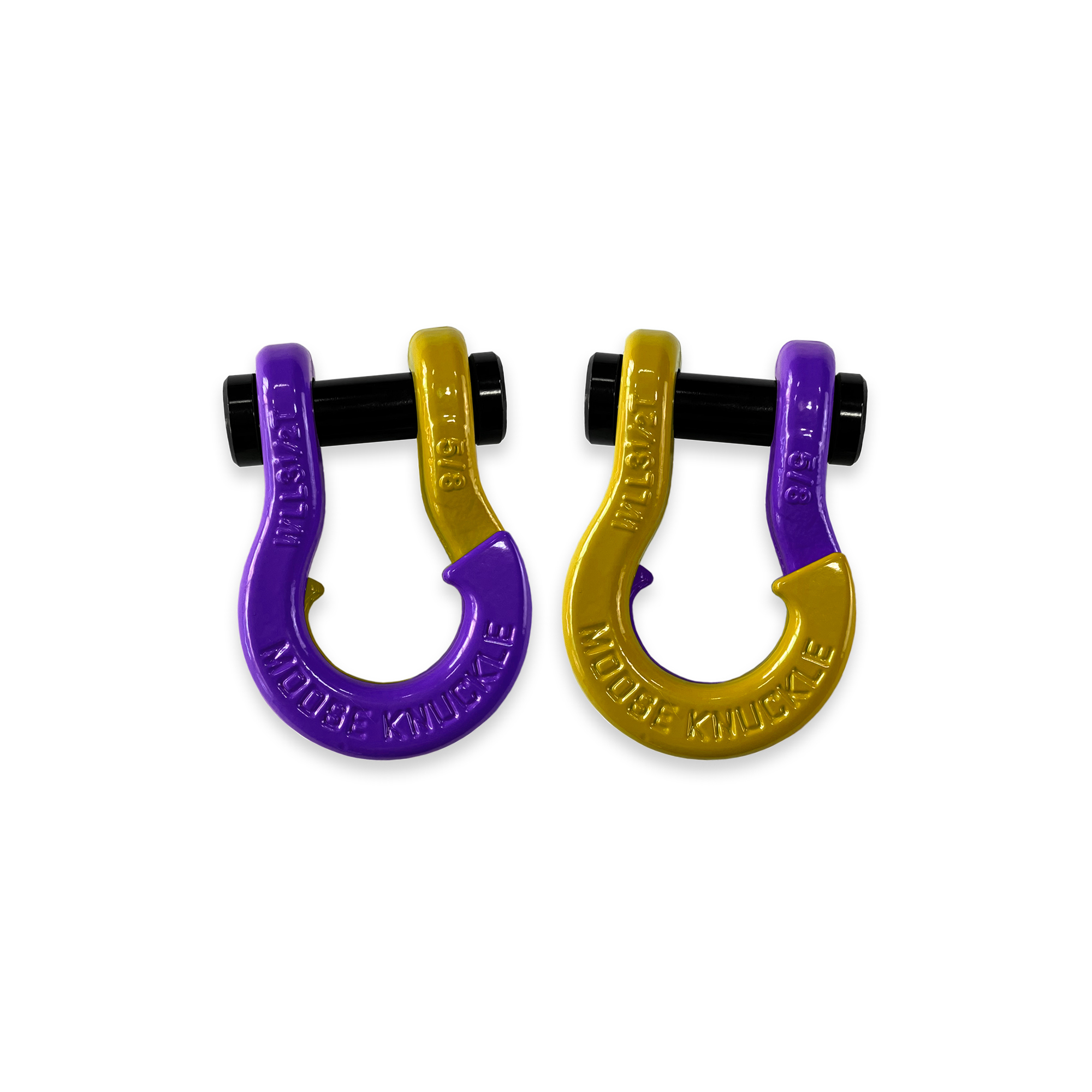 Moose Knuckle Offroad, 5/8 Split Shackle Grape Escape / Detonator Yellow, Working Load Limit 7000 lb, Model FN000025-059