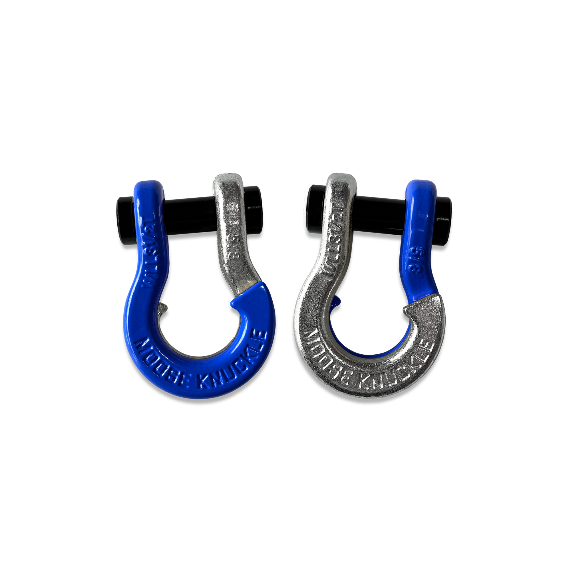 Moose Knuckle Offroad, 5/8 Recovery Split Shackle Blue Balls / Nice Gal, Working Load Limit 7000 lb, Model FN000025-076