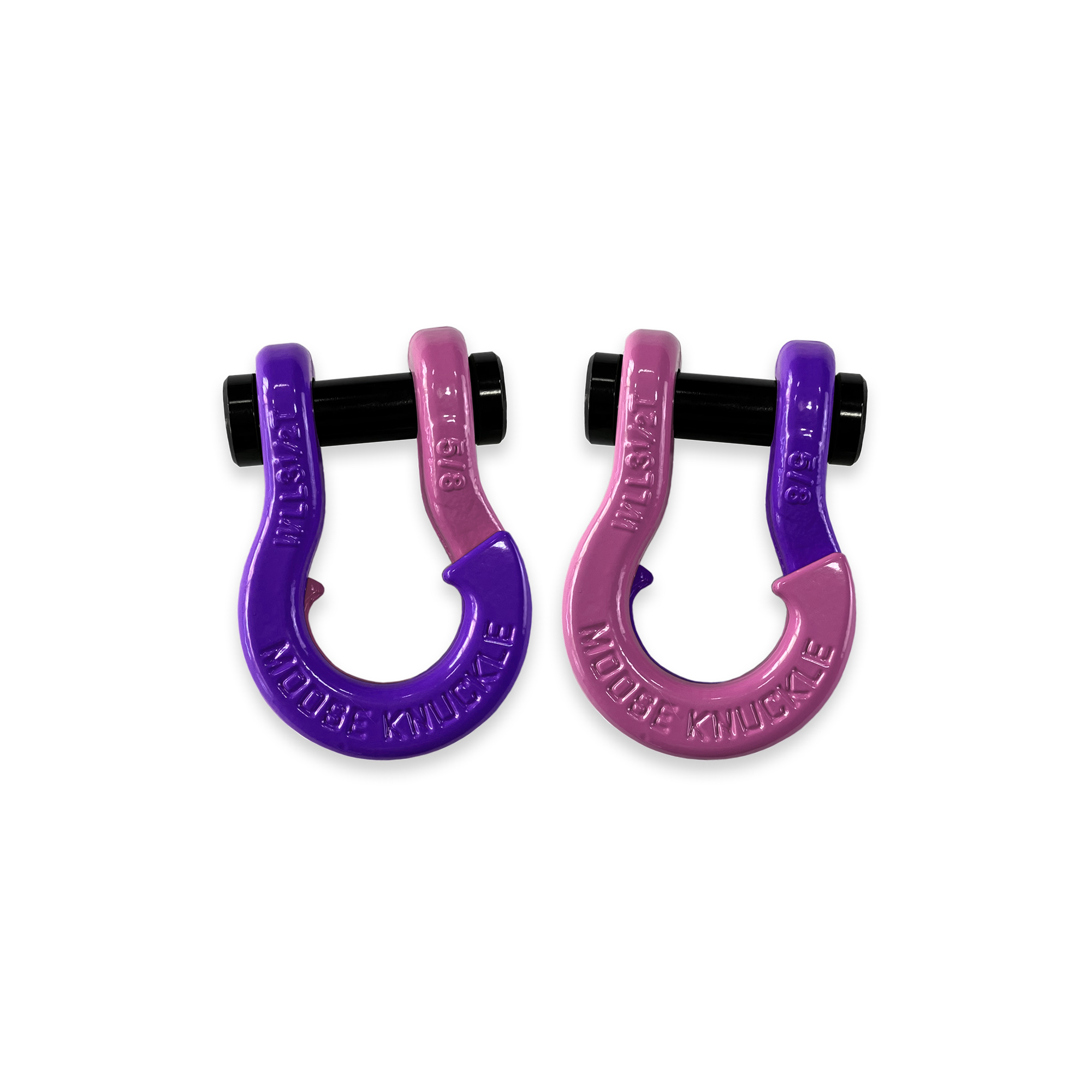 Moose Knuckle Offroad, 5/8 Split Shackle Grape Escape / Pretty Pink, Working Load Limit 7000 lb, Model FN000025-062