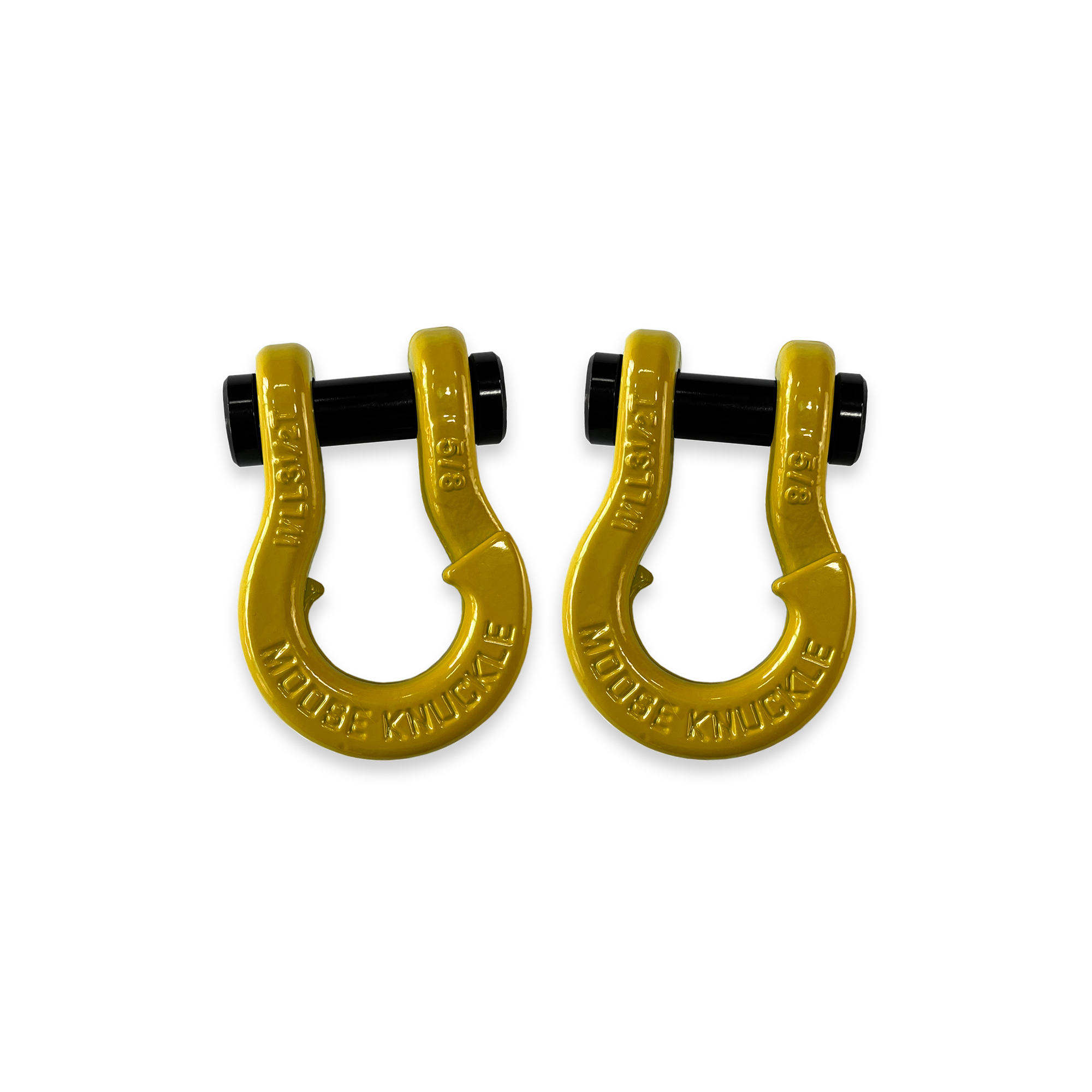 Moose Knuckle Offroad, 5/8 Split Shackle Detonator Yellow / Detonator Yellow, Working Load Limit 7000 lb, Model FN000025-092