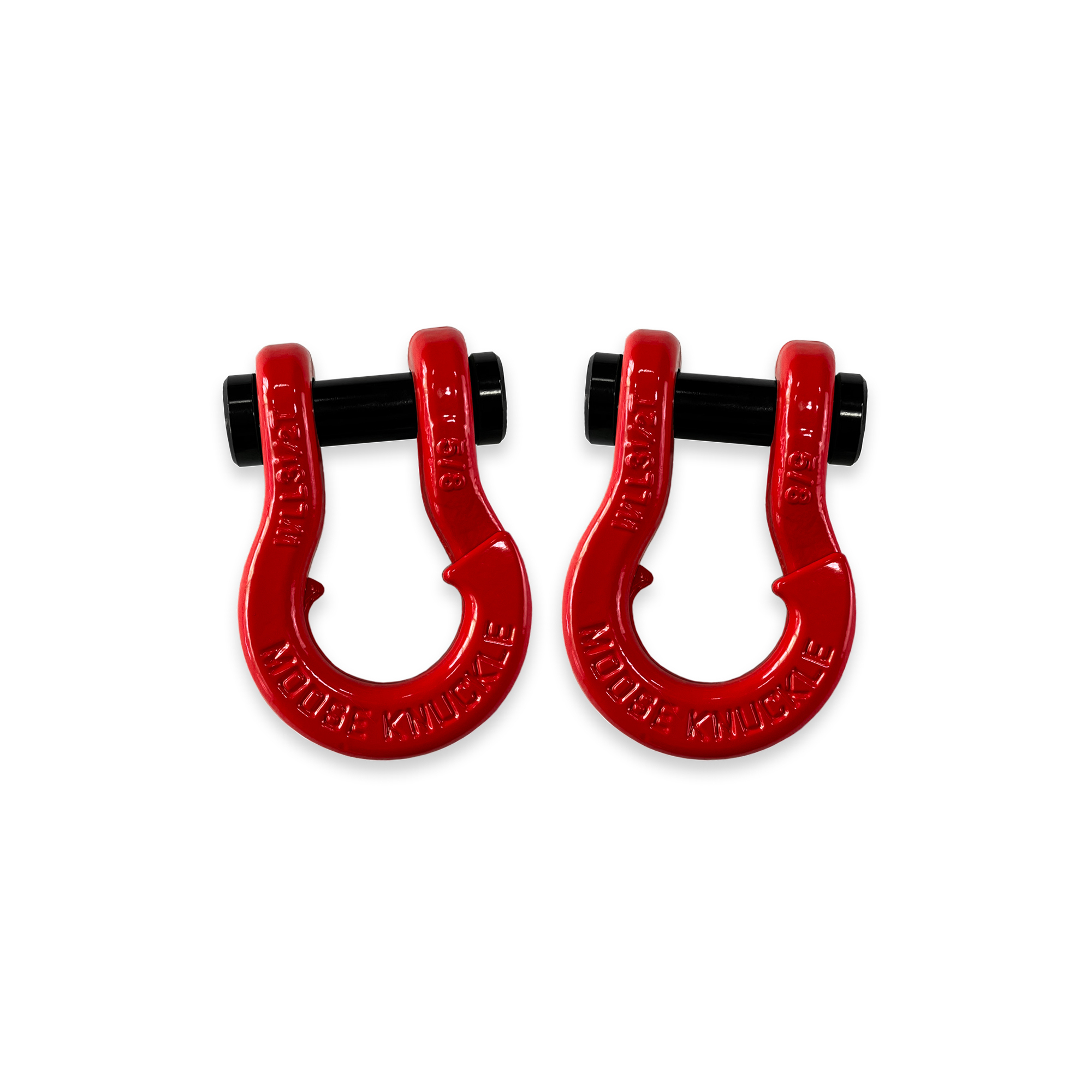 Moose Knuckle Offroad, 5/8 Recovery Split Shackle Flame Red / Flame Red, Working Load Limit 7000 lb, Model FN000025-118