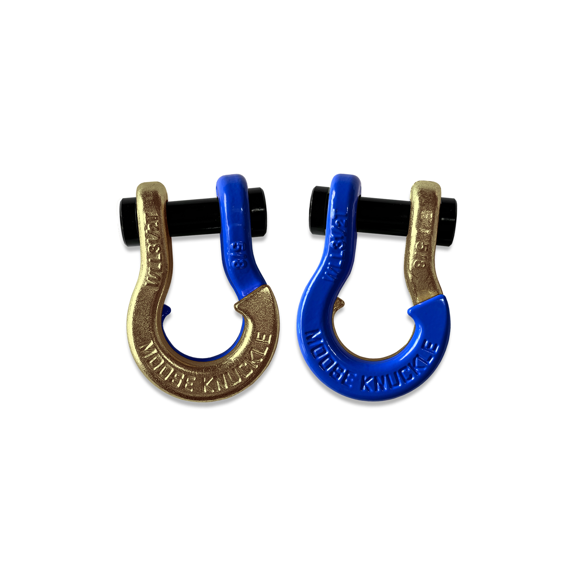 Moose Knuckle Offroad, 5/8 Recovery Split Shackle Brass Knuckle / Blue Balls, Working Load Limit 7000 lb, Model FN000025-162