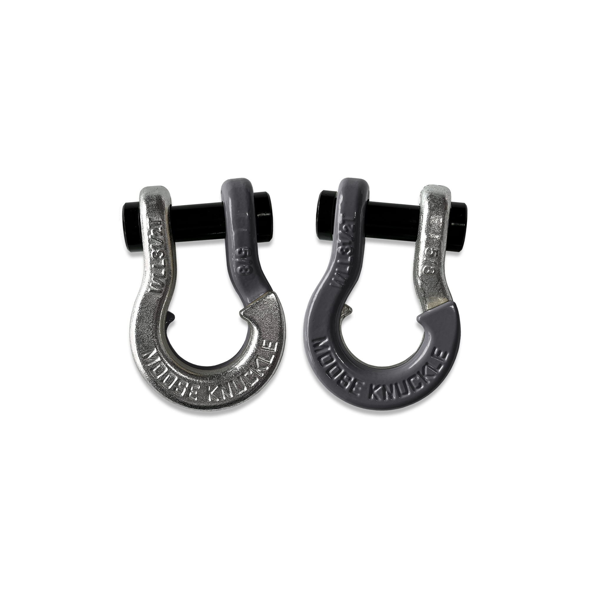 Moose Knuckle Offroad, 5/8 Split Shackle Nice Gal / Gun Gray, Working Load Limit 7000 lb, Model FN000025-146