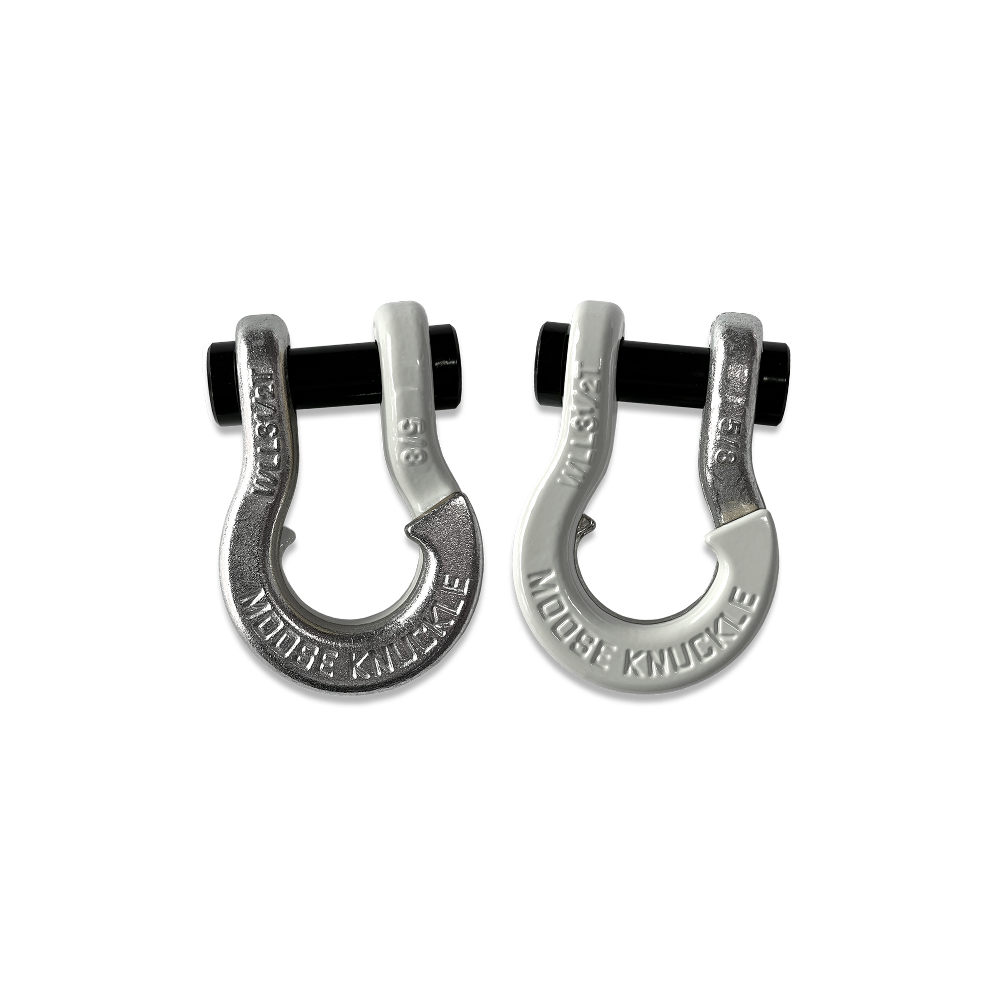 Moose Knuckle Offroad, 5/8 Split Shackle Nice Gal / Pure White, Working Load Limit 7000 lb, Model FN000025-147