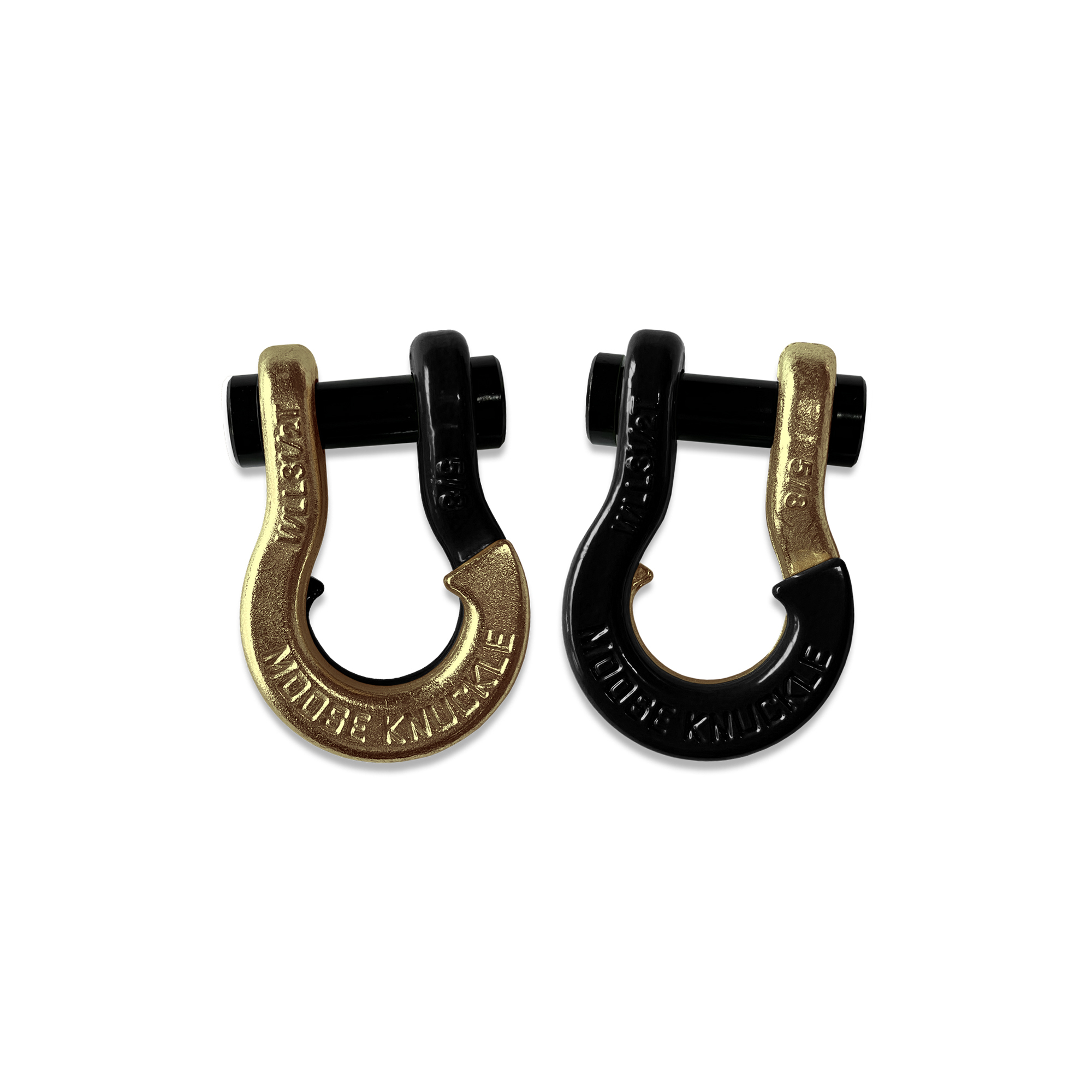 Moose Knuckle Offroad, 5/8 Recovery Split Shackle Brass Knuckle / Black Hole, Working Load Limit 7000 lb, Model FN000025-158