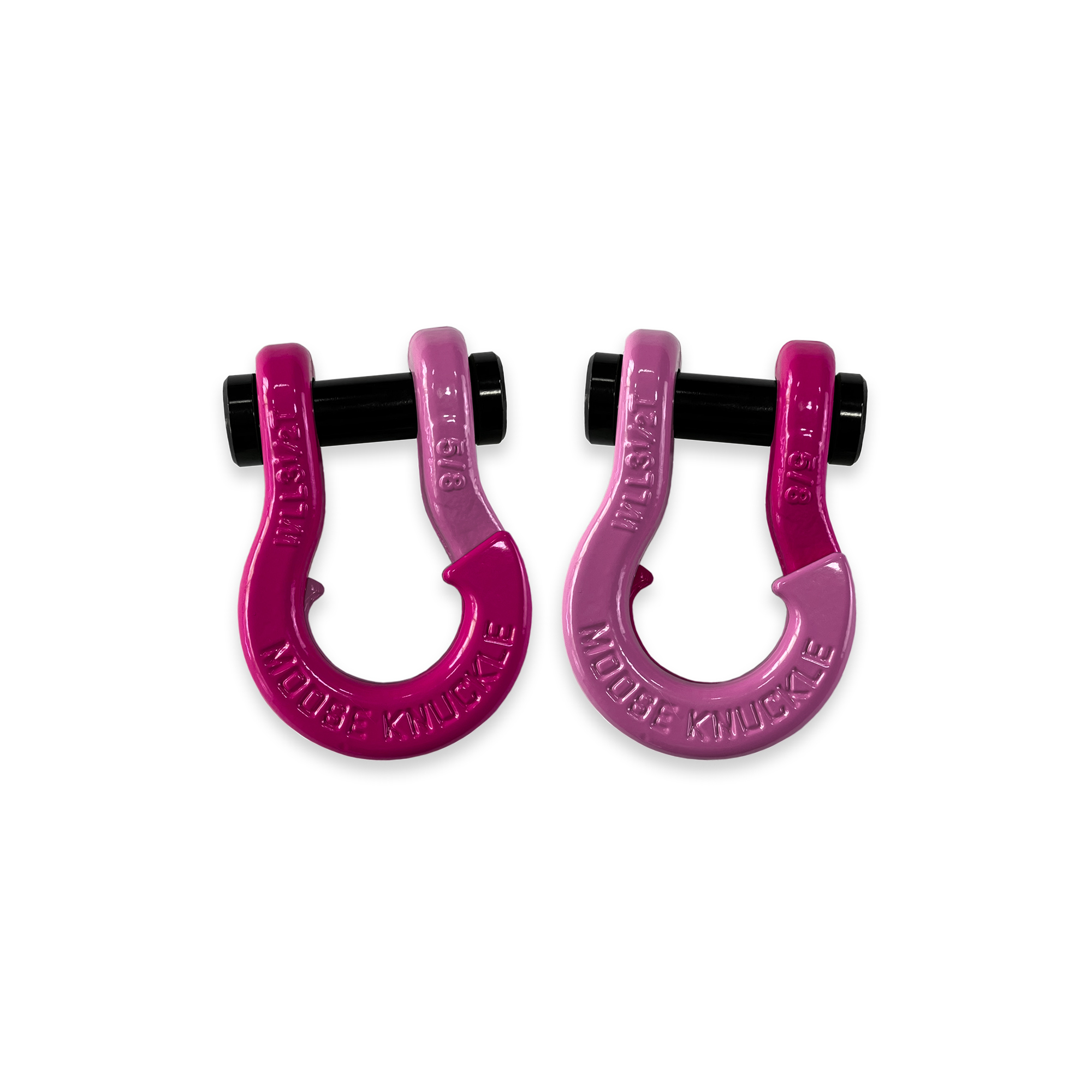 Moose Knuckle Offroad, 5/8 Split Shackle Pogo Pink / Pretty Pink, Working Load Limit 7000 lb, Model FN000025-194