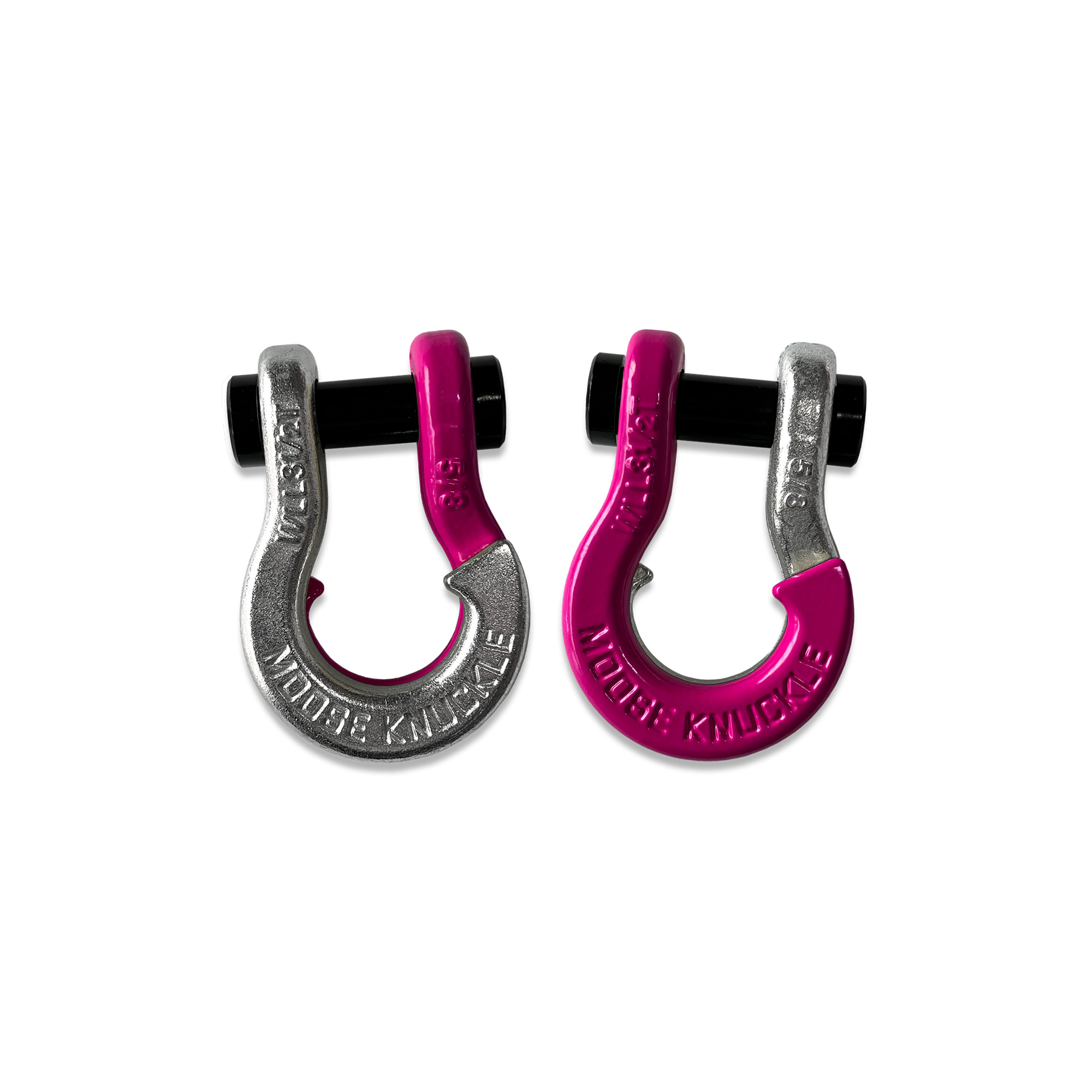 Moose Knuckle Offroad, 5/8 Split Shackle Nice Gal / Pogo Pink, Working Load Limit 7000 lb, Model FN000025-208