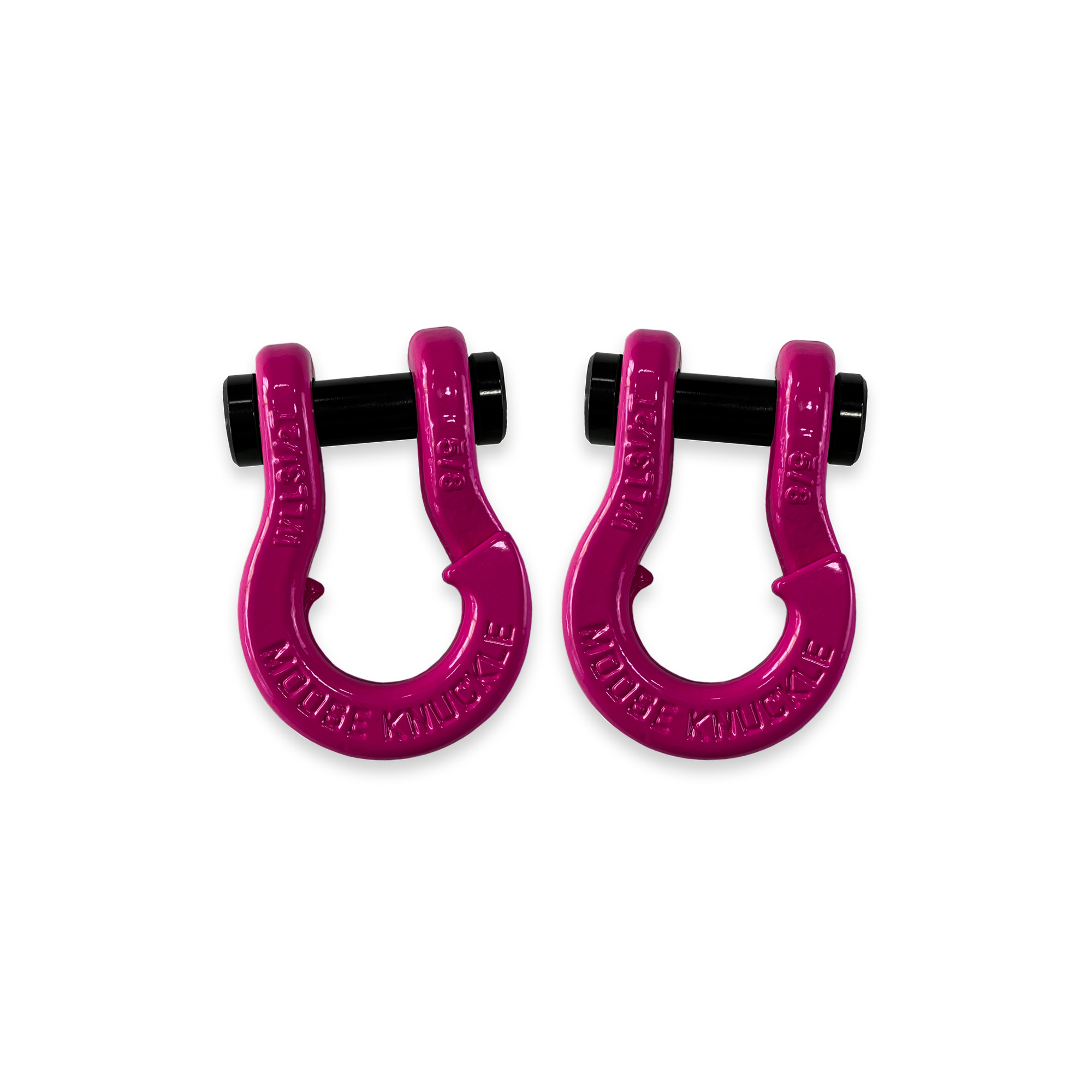 Moose Knuckle Offroad, 5/8 Split Shackle Pogo Pink / Pogo Pink, Working Load Limit 7000 lb, Model FN000025-184