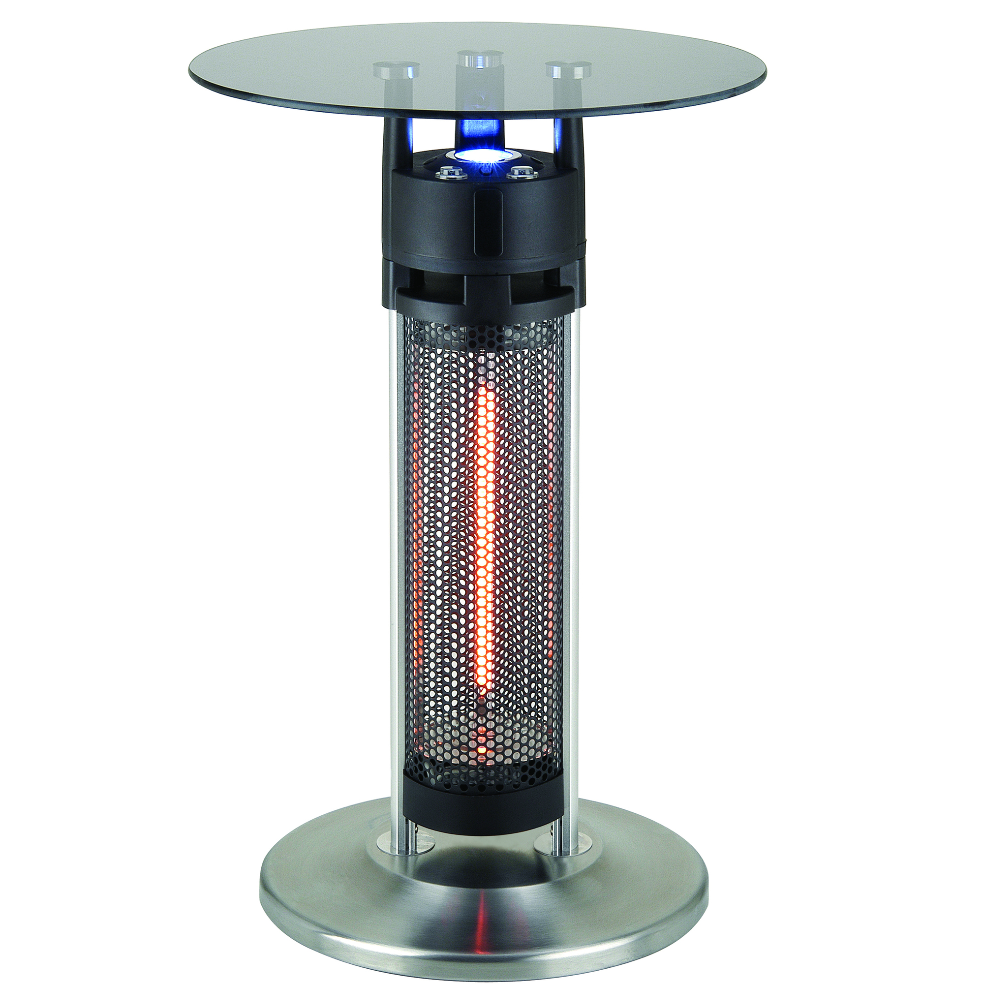 ENERG+, Bistro table with patio heat and round glass top, Model HEA-14756LED