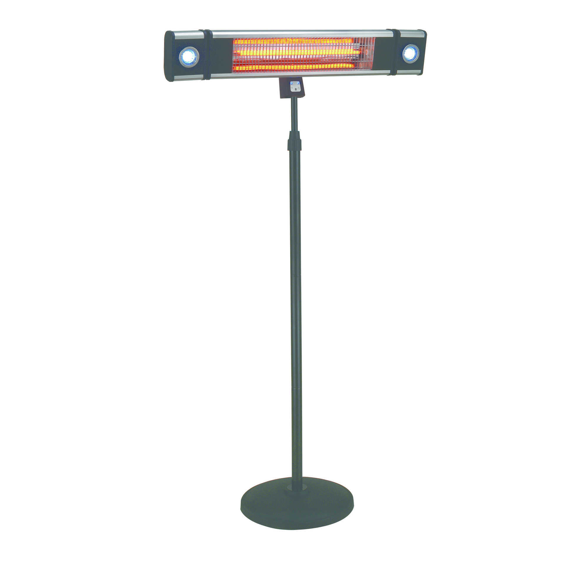 ENERG+, Pole mounted patio heater with LED lights, Model HEA-218CSLR