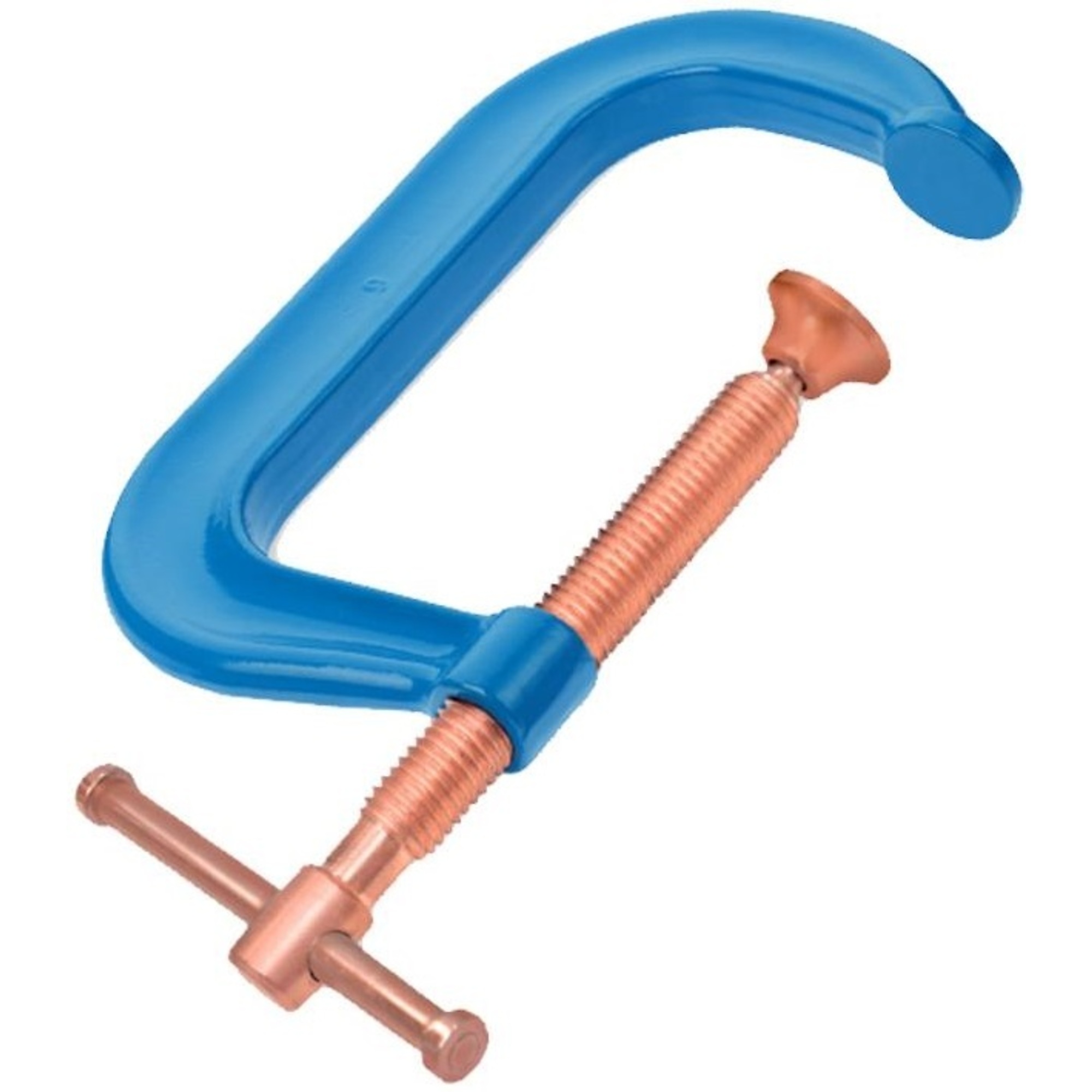 KANCA, FORGED C CLAMP W. COPPER COATED SCREW 200 MM - 8Inch, Clamp Pressure 6750 lb, Opening Size 8 in, Pieces (qty.) 1 Model Forged C Clamp w. Copper
