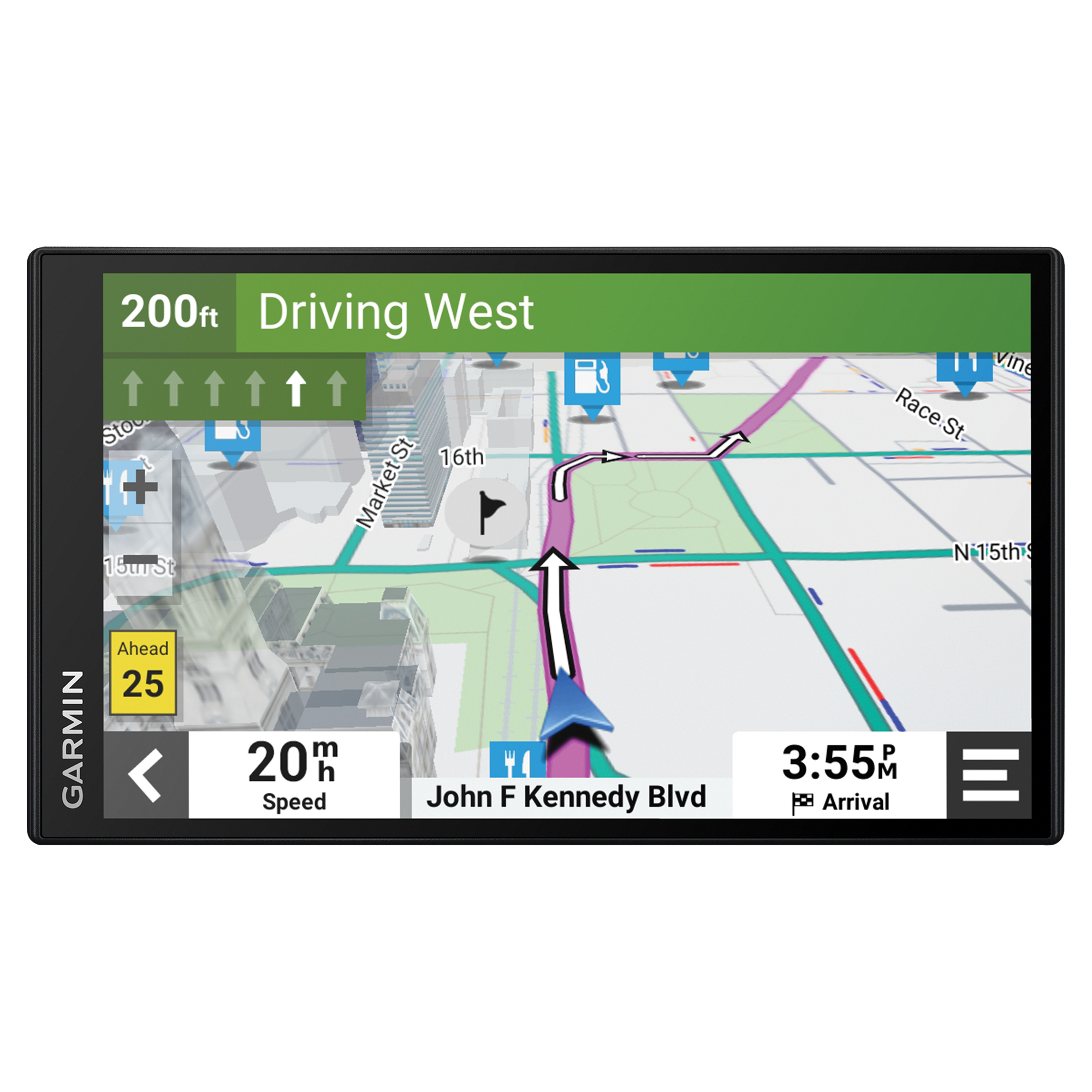 Garmin DriveSmart , 76 GPS Navigator with Traffic Alerts, Monitor Size 7 in, Power Source Battery or USB, Model 010-02470-00