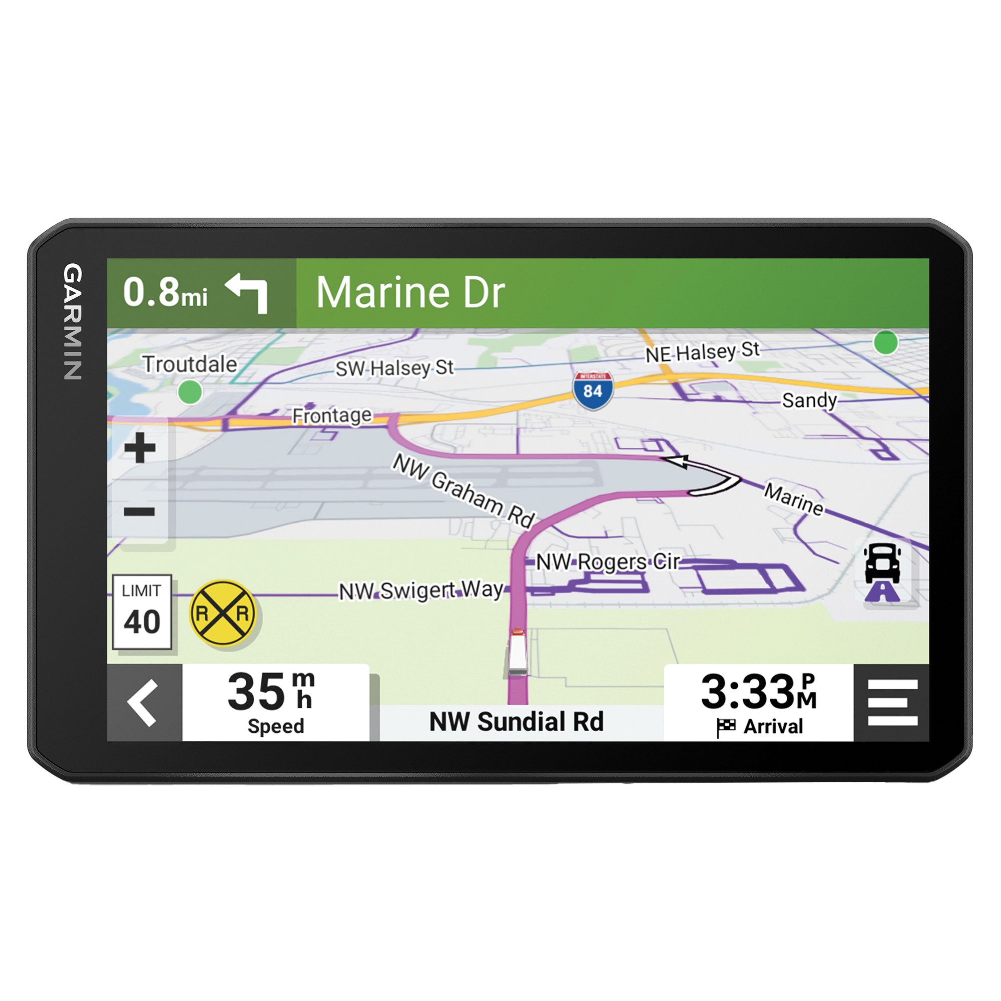 Garmin dezl , 7Inch GPS Truck Navigator, Monitor Size 7 in, Power Source Battery or USB, Model 010-02739-00