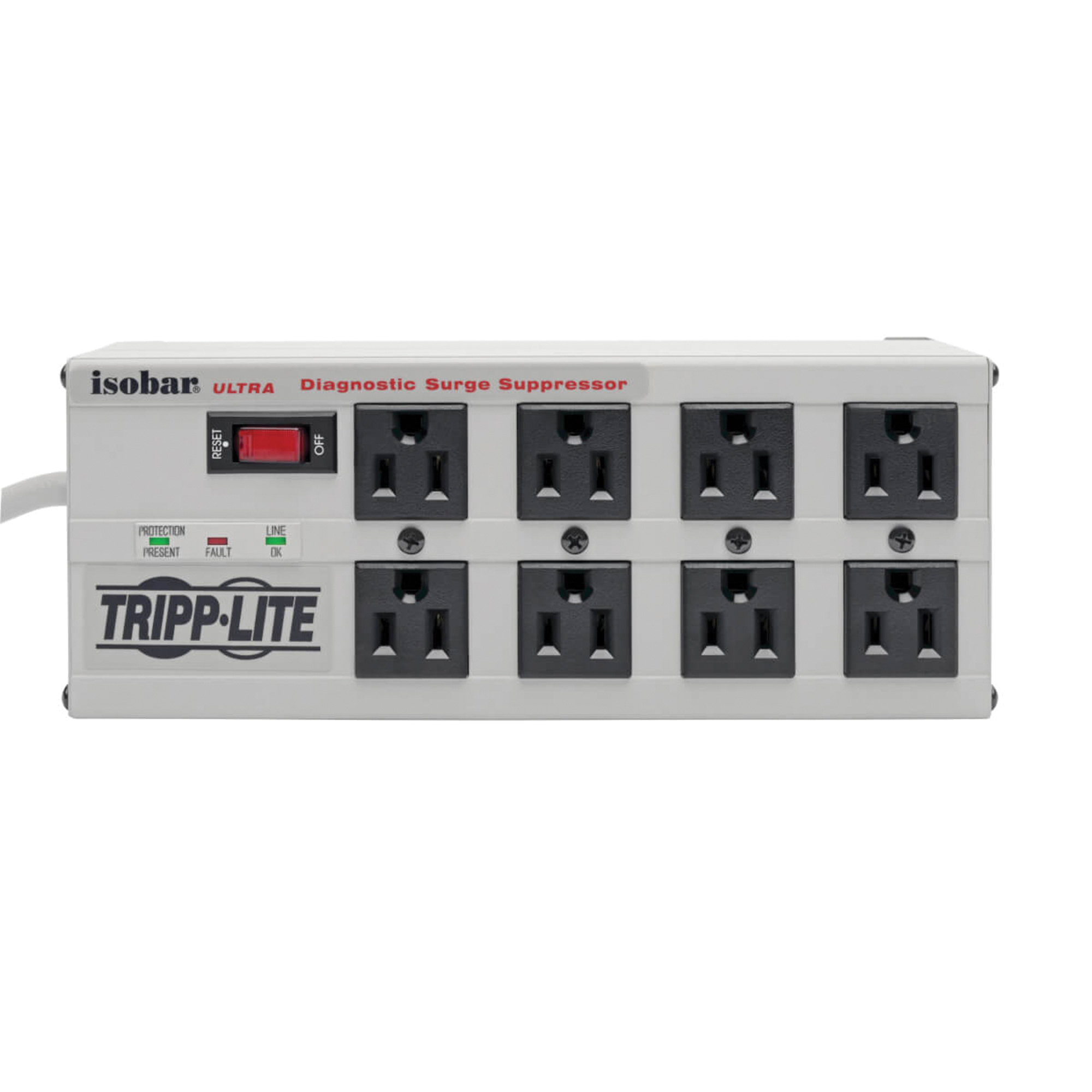 Tripp Lite ISOBAR , Premium 8-Outlet Surge Protector, Cord Length 12 ft, Cable Gauge 14 Amps 12 Model ISOBAR8 ULTRA
