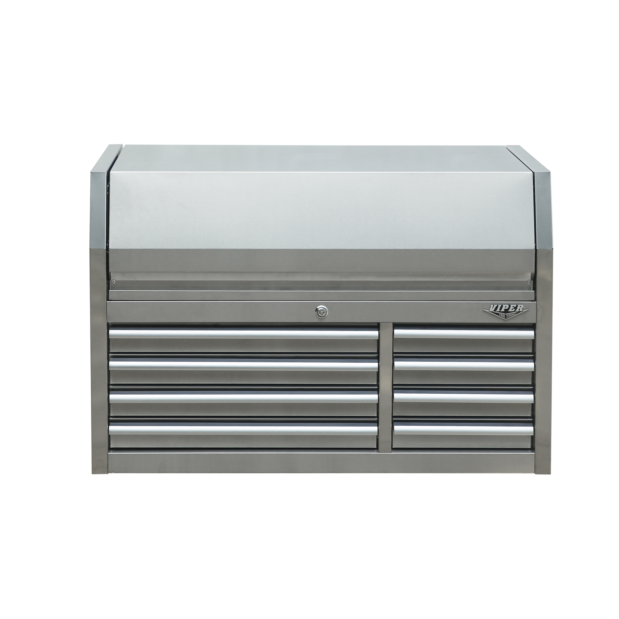 Viper Tool Storage, 8-Drawer Top Chest, Stainless Steel, Width 40.9 in, Height 26.6 in, Color Stainless Steel, Model V4108SSC
