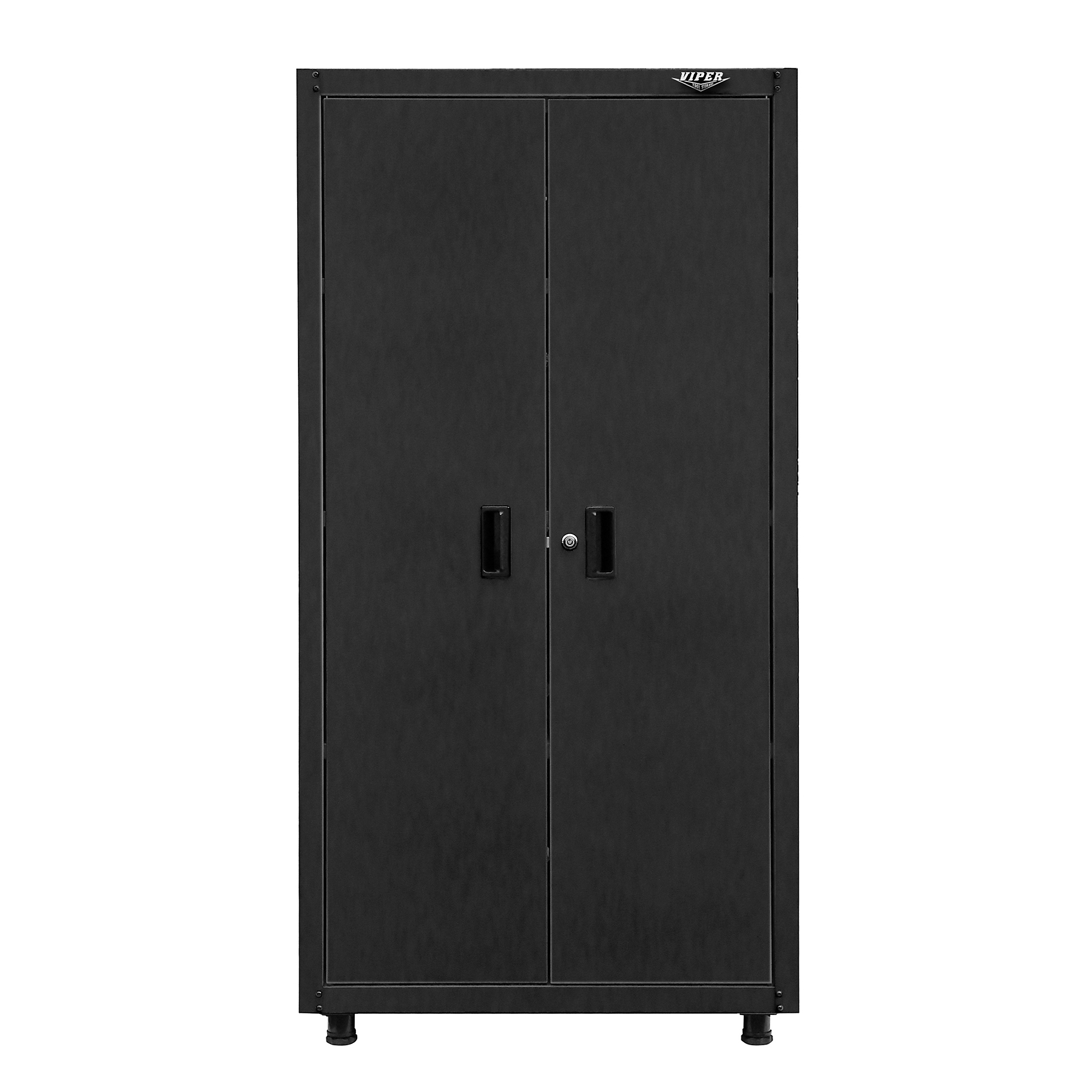 Viper Tool Storage, 72Inch Tall x 36Inch Wide 3 Shelf Locker, Black, Height 72 in, Width 36.75 in, Color Black, Model V3603LBL