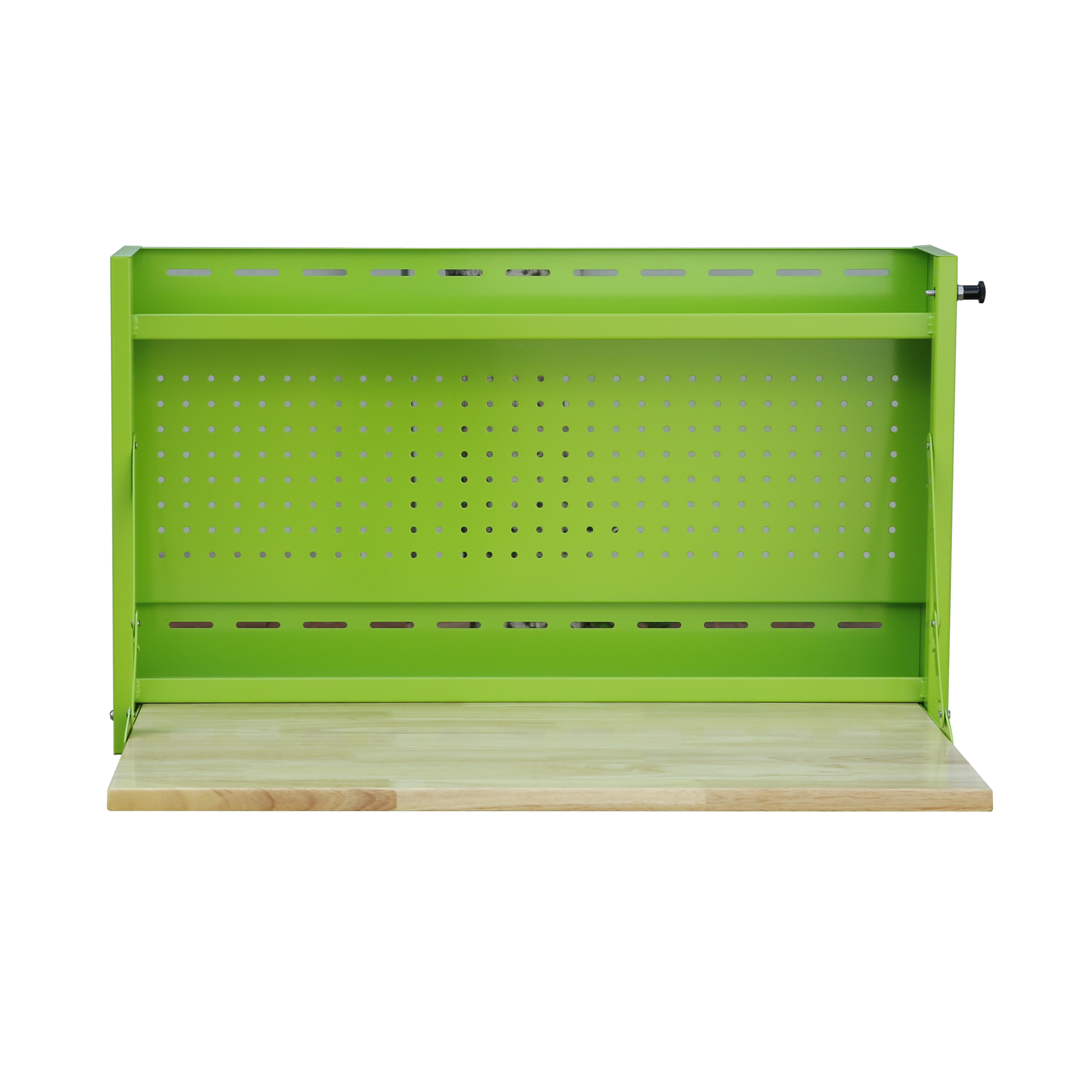 Viper Tool Storage, Folding Worktable with Butcher Block Worktop, Lime Green, Width 32 in, Depth 23.3 in, Height 19 in, Model V32FWTBBLG