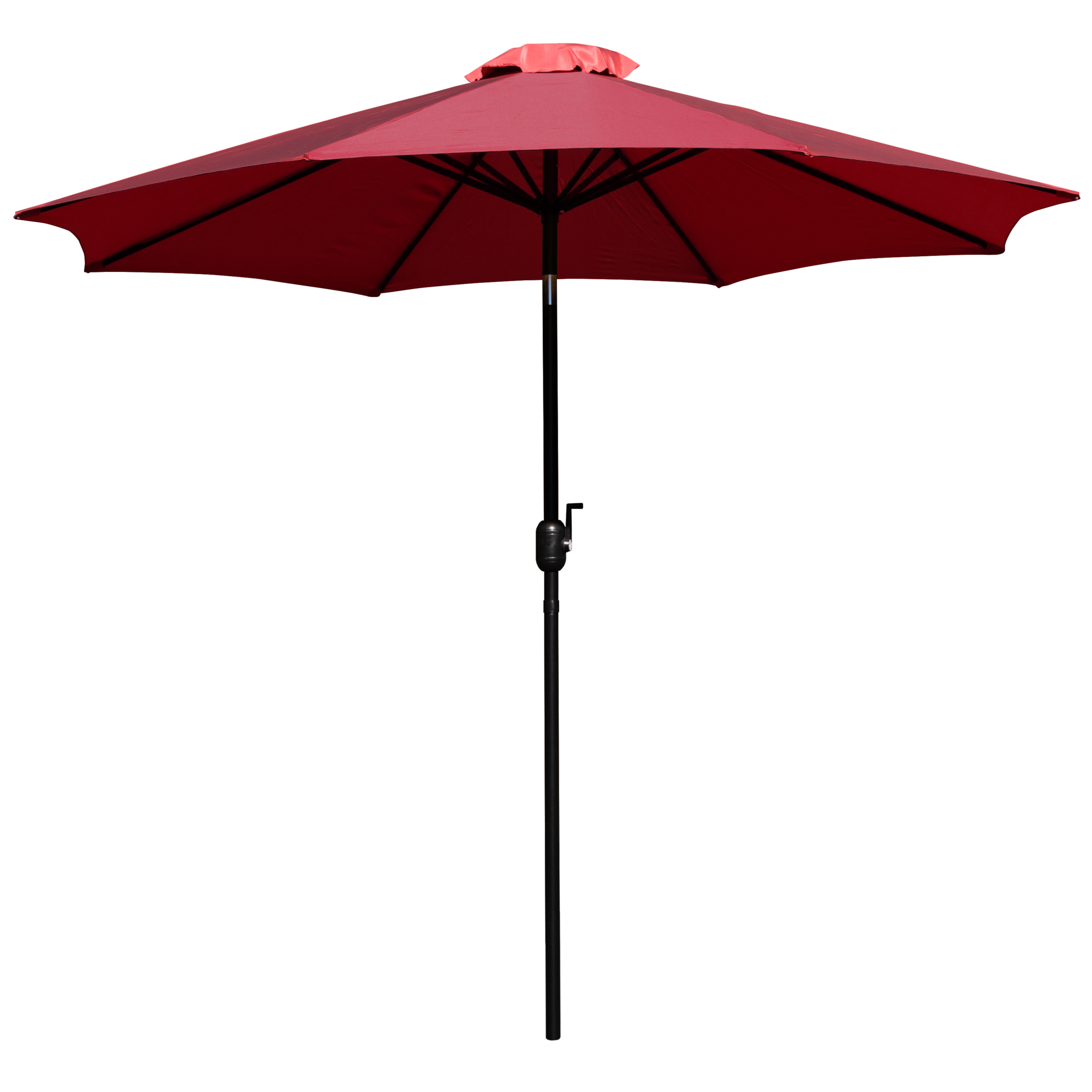 Flash Furniture, Red 9ft. Round Umbrella - Crank and Tilt Function, Canopy Diameter 9 ft, Shape Octagon, Model GM402003RED