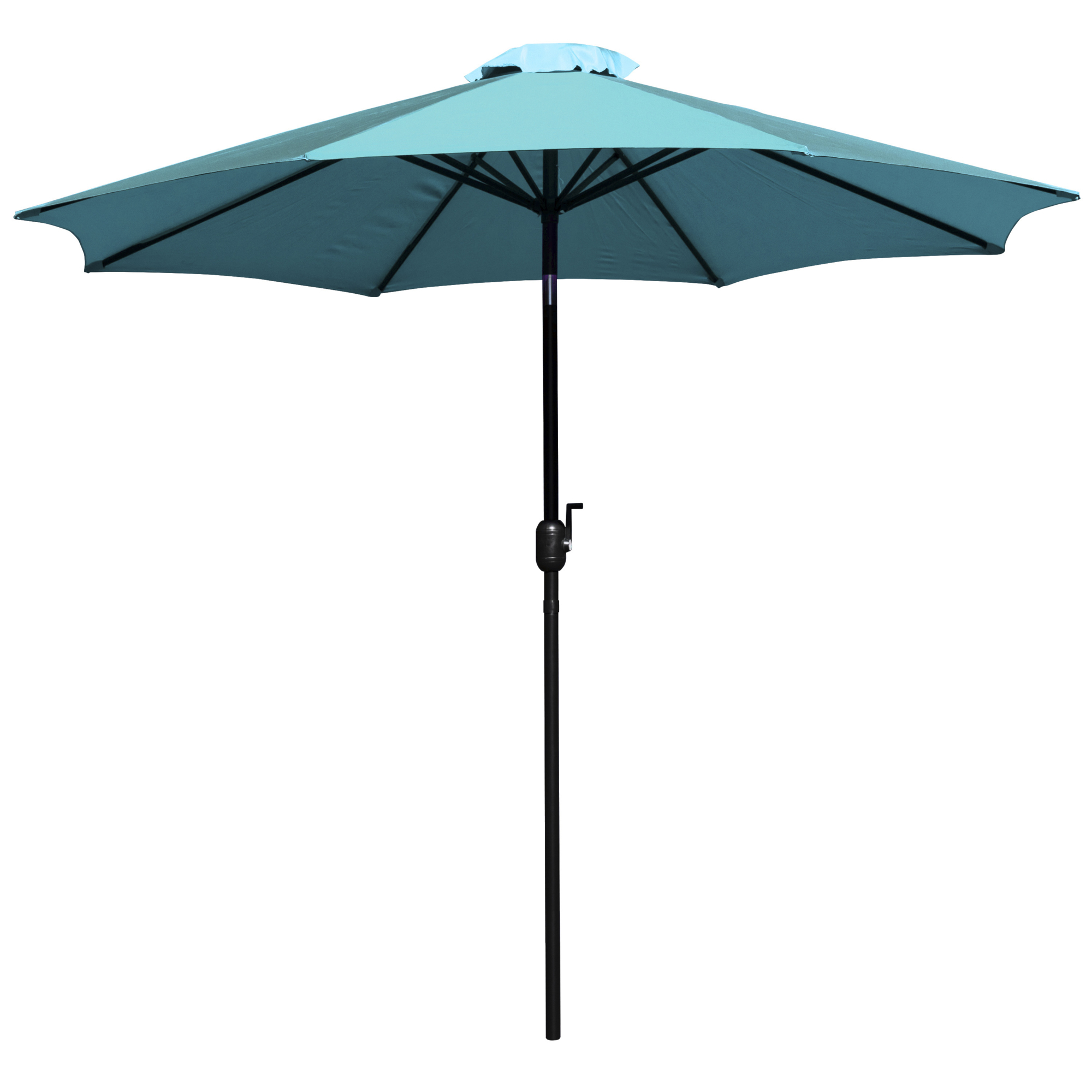 Flash Furniture, Teal 9ft. Round Umbrella - Crank and Tilt Function, Canopy Diameter 9 ft, Shape Octagon, Model GM402003TL