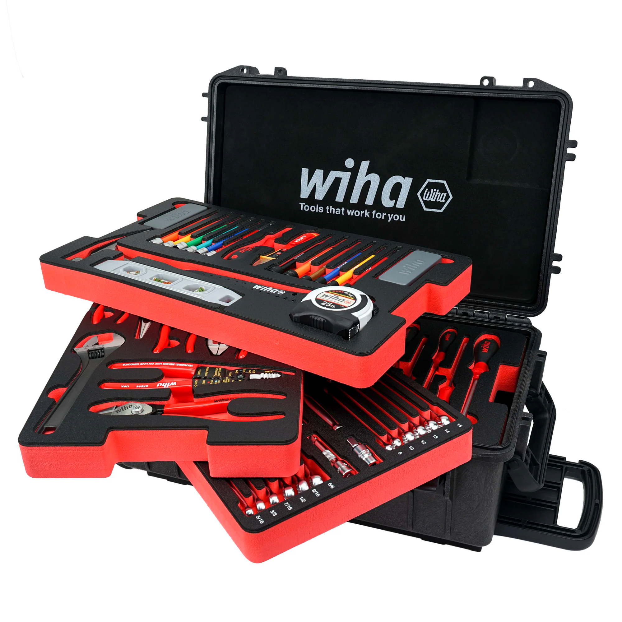 Wiha, 194 Piece Premium Kit In Rolling Tool Box, Model 92100