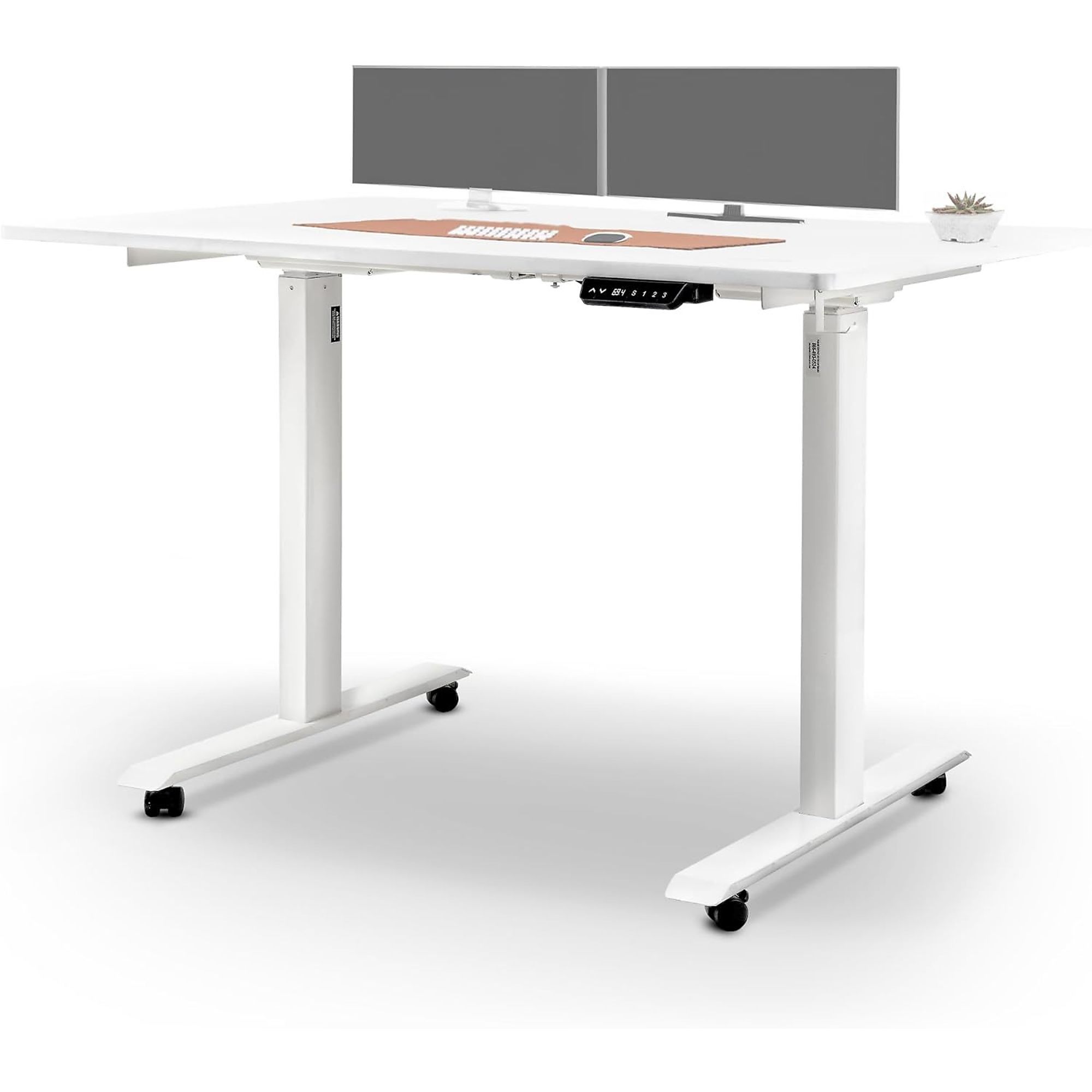 SuperHandy, Standing Desk Vibrant White 48Inchx30Inch, Width 48 in, Height 49 in, Depth 30 in, Model TRI-GUT151
