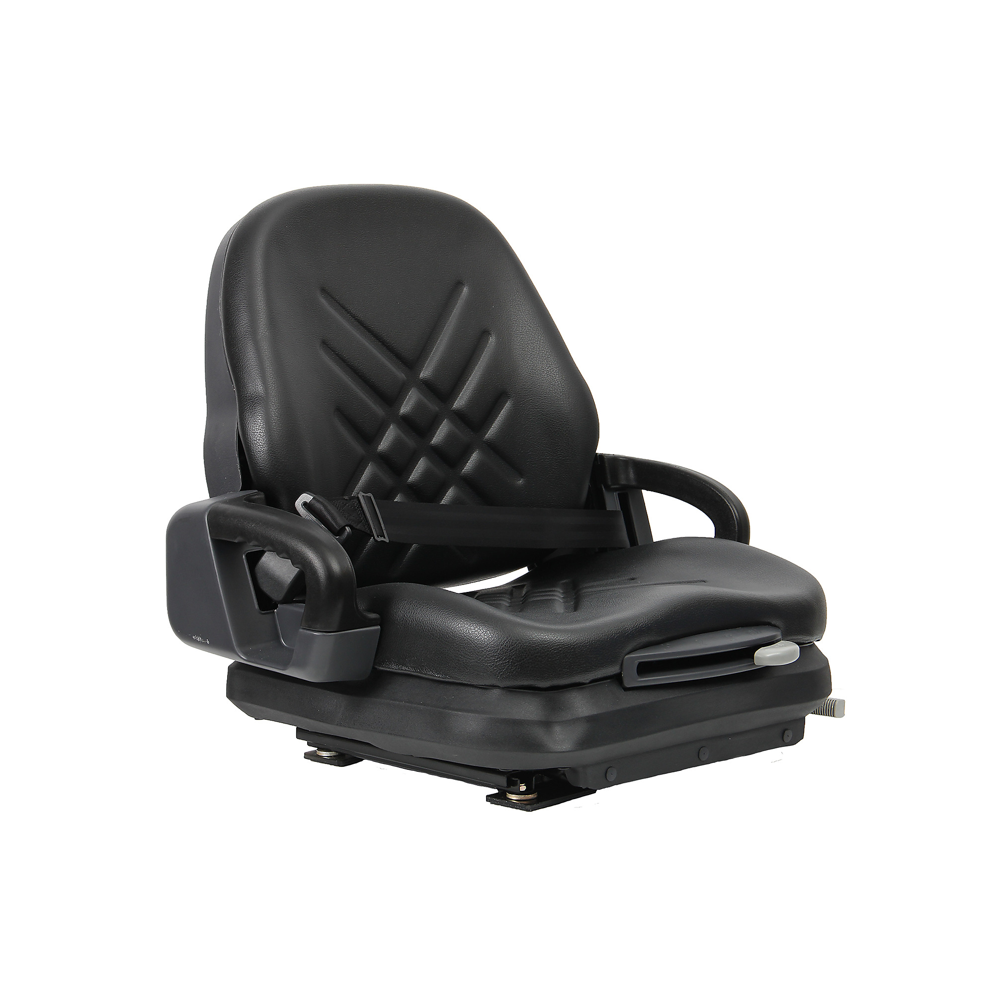 Black Talon Seats Black Talon, Low profile forklift seat w/swivel seat belts, Capacity 260 lb, Model 480123BK