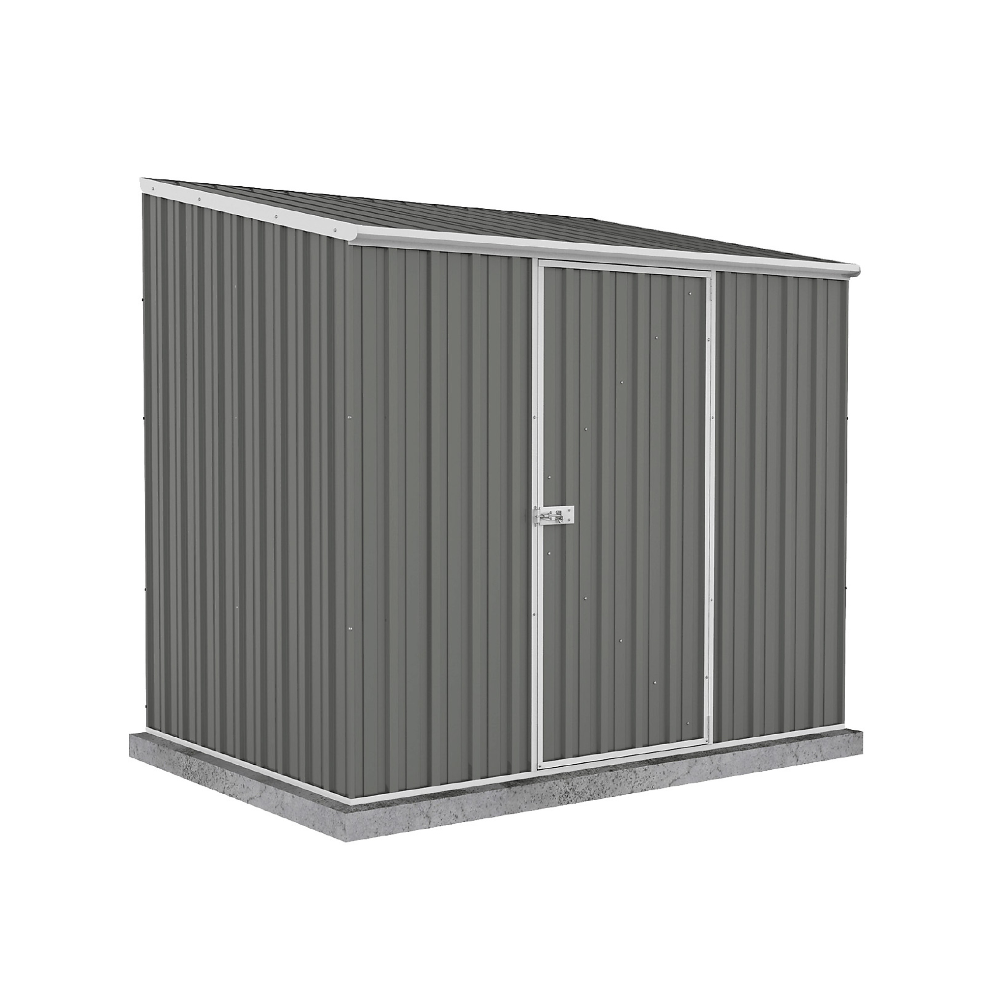 Poly-Tex Inc., Single Door Metal Shed 7.5ft. x 5ft. - Gray, Length 89 ft, Width 59.5 ft, Model WG23151SK-PTX