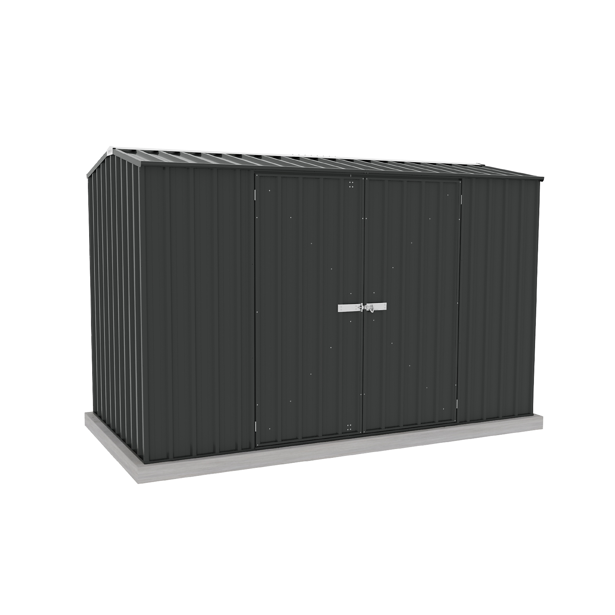 Poly-Tex Inc., Premier 10ft. x 5ft. Metal Storage Shed - Monument, Length 118 ft, Width 59.5 ft, Model MN30152GK-PTX