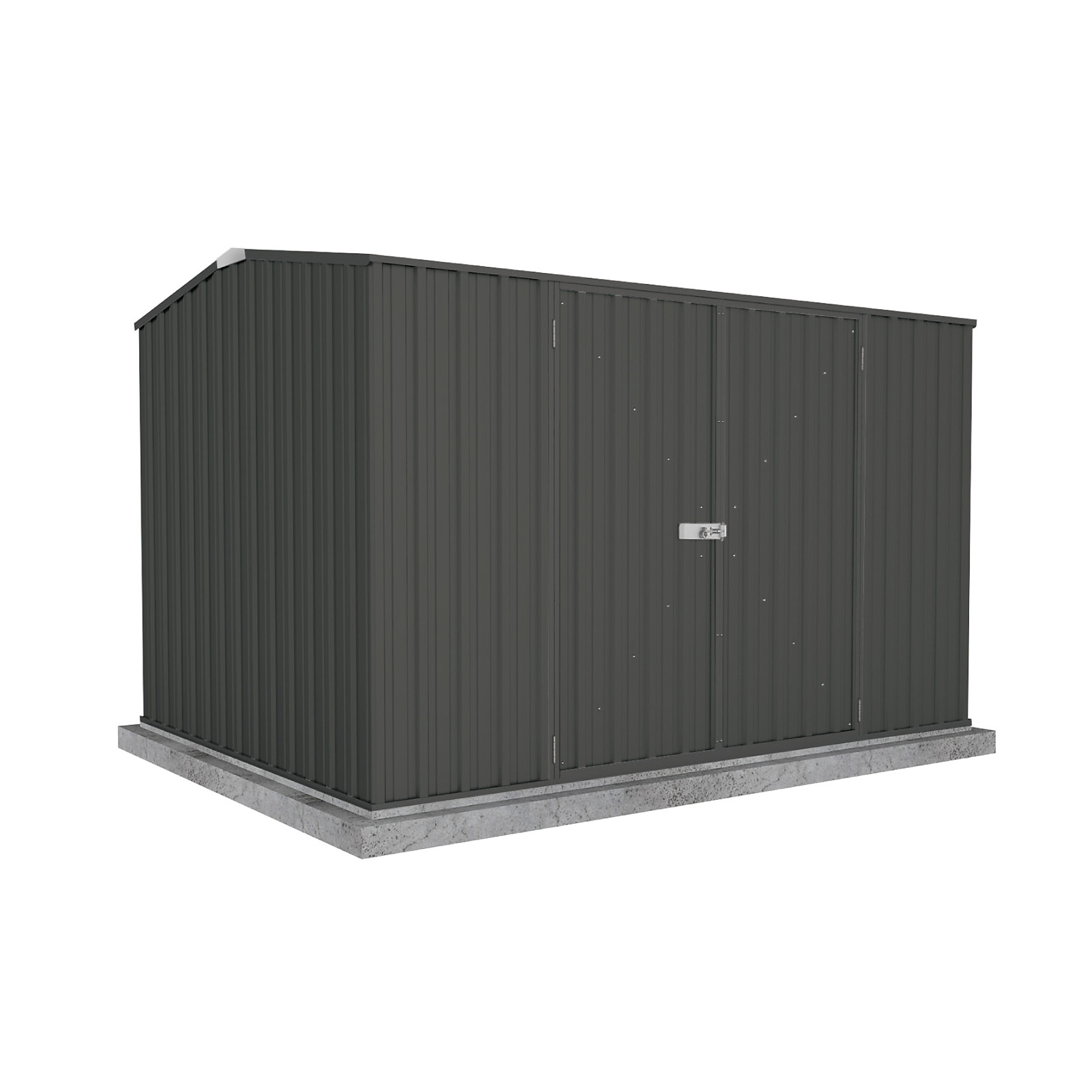 Poly-Tex Inc., Premier 10ft. x 7ft. Metal Storage Shed - Monument, Length 118 ft, Width 88.58 ft, Model MN30232GK-PTX