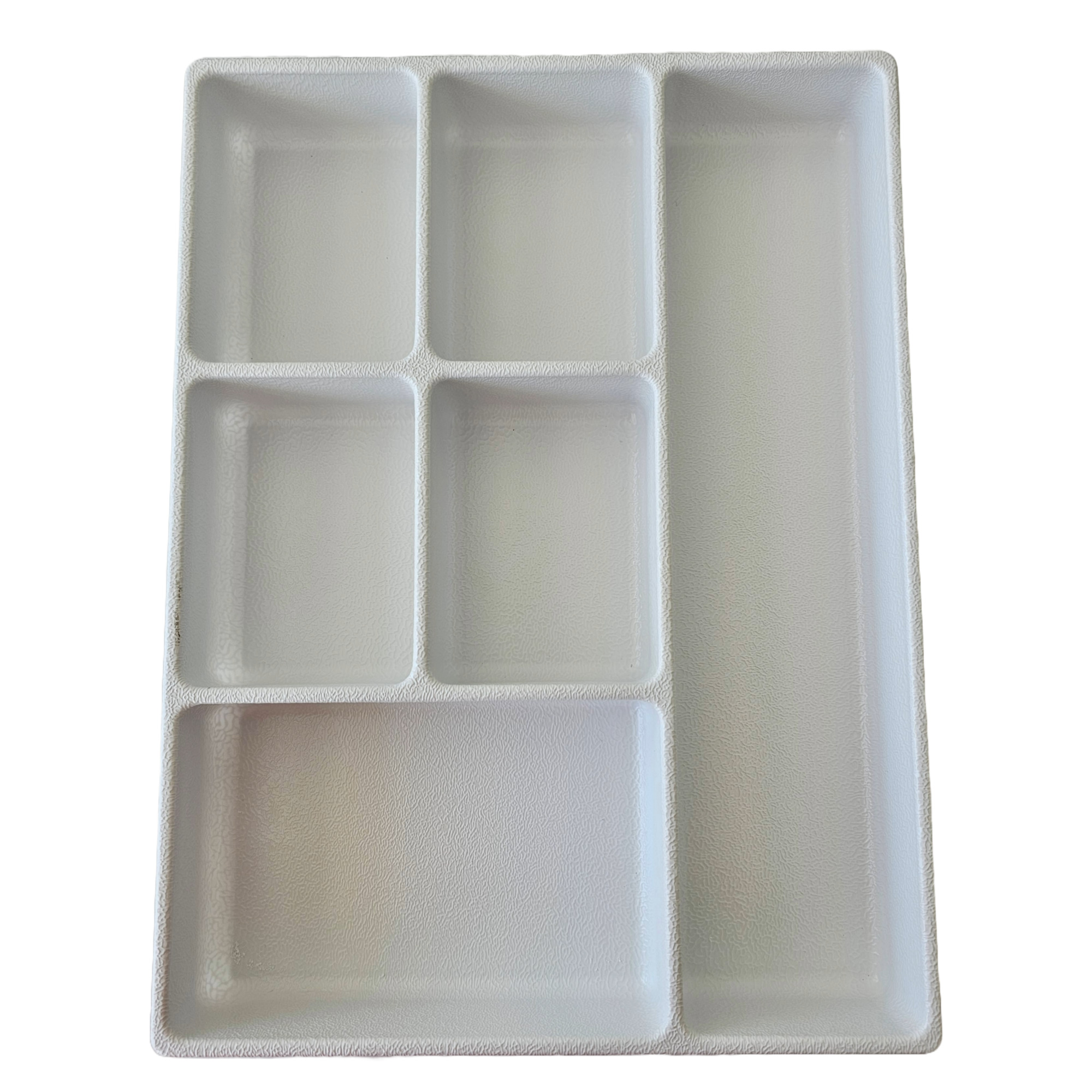 Viper Tool Storage, 6-Compartment Small Parts Organizer Tray, White, Width 14.5 in, Height 1.8 in, Color White, Model VSDOWH