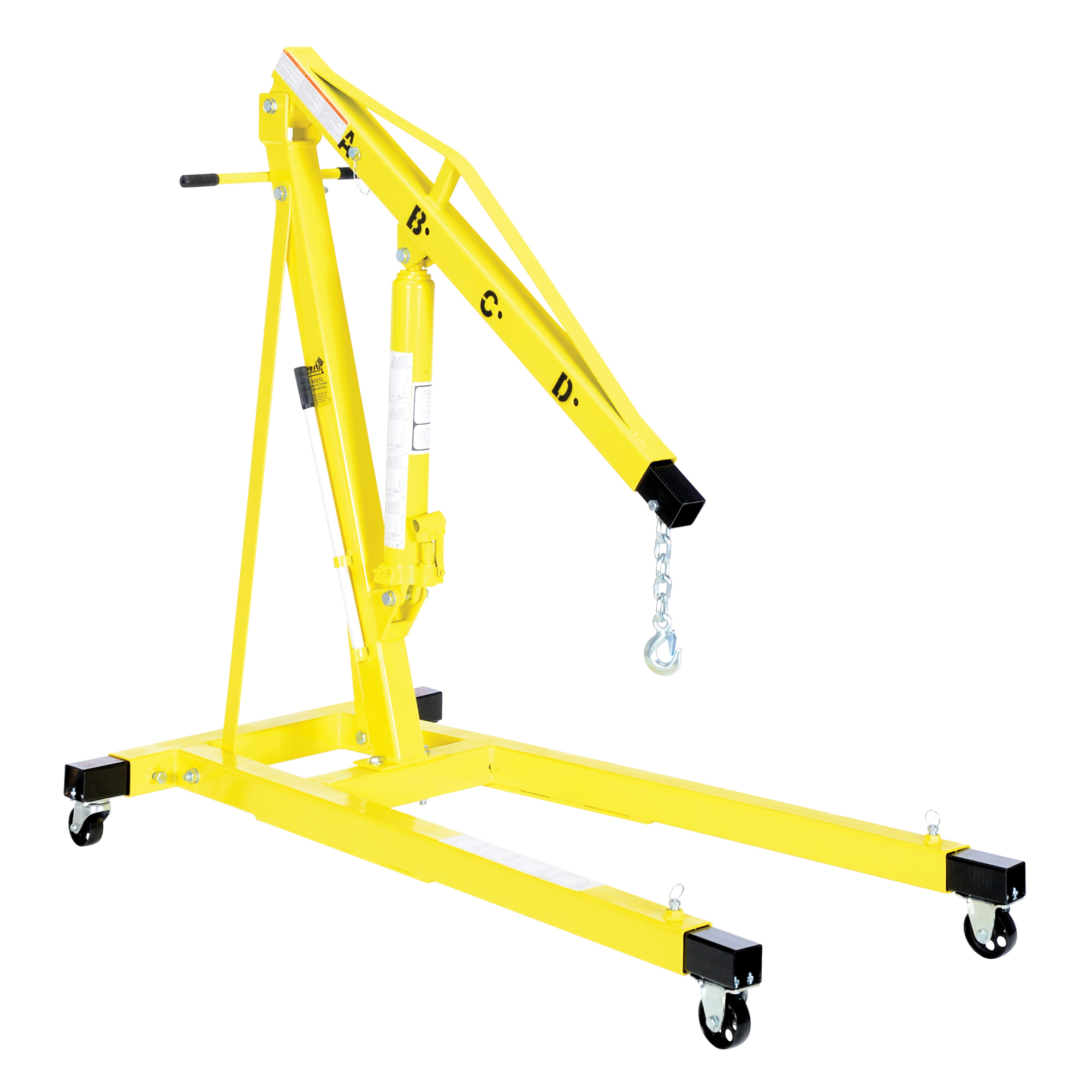 Vestil, Engine hoist option with telescopic, Mount Type Floor, Capacity 4000 lb, Overall Boom Length 62 in, Model EHN-40-T