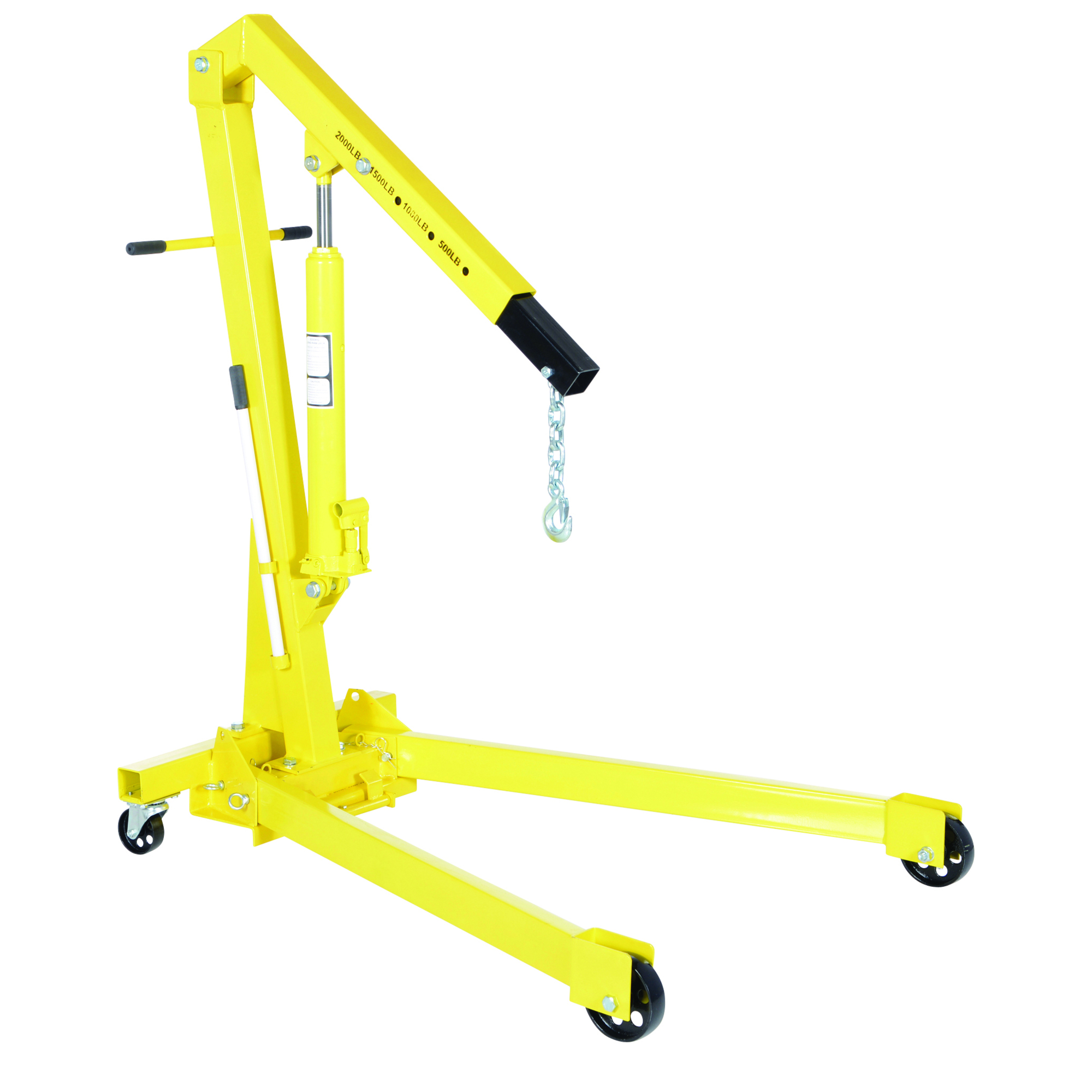 Vestil, Engine hoist option with folding legs, Mount Type Floor, Capacity 2000 lb, Overall Boom Length 48.5 in, Model EHN-20-C